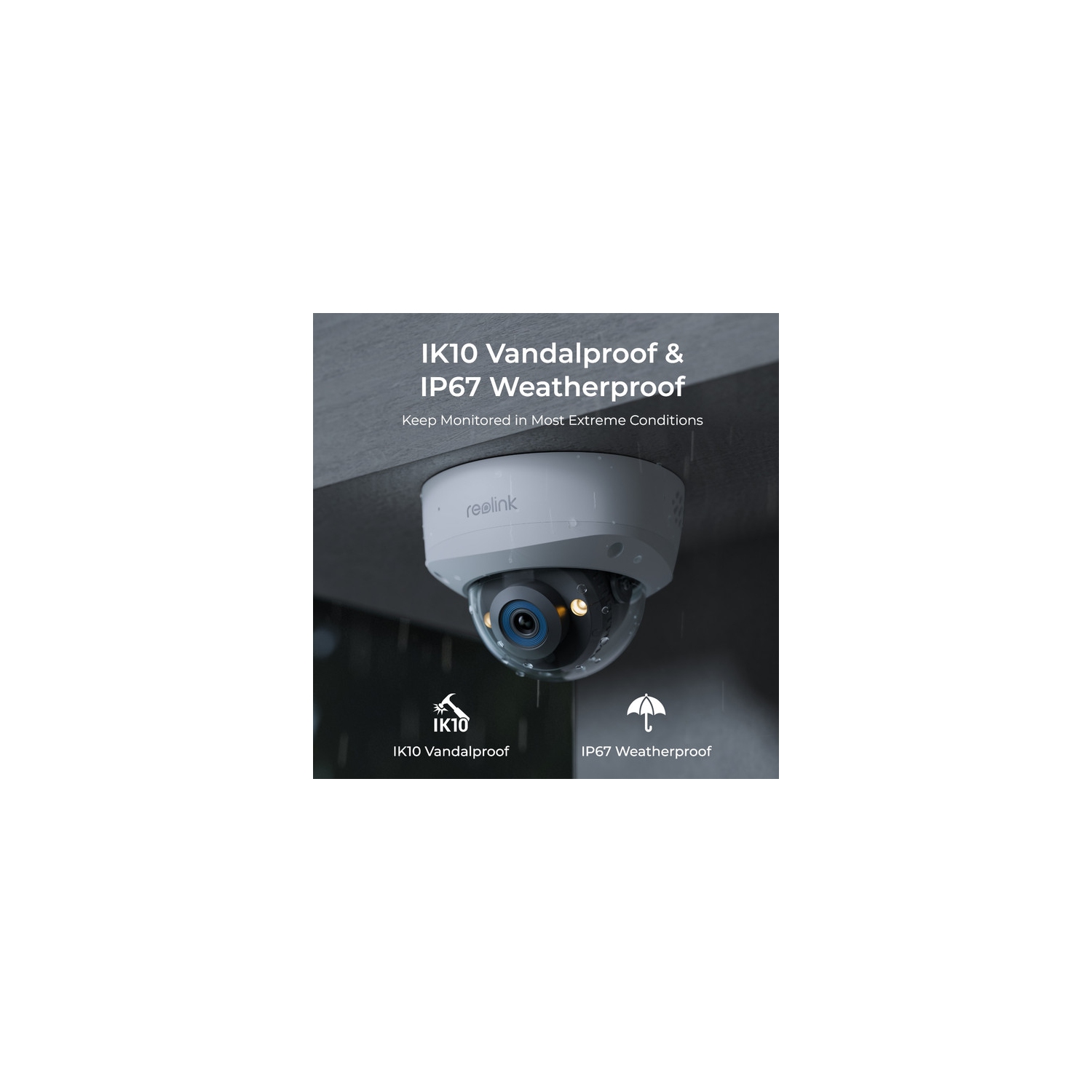 Reolink RLC-1240A 12MP UHD IK10 Vandal Proof PoE Security Camera with 145 Wide Viewing Angle, Two Way Audio