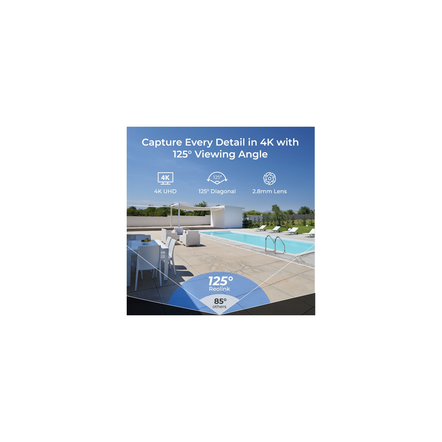 Reolink RLC-840A 4K 8MP Vandal-Proof PoE Camera with Color Night Vision, 125 Wide Viewing Angle