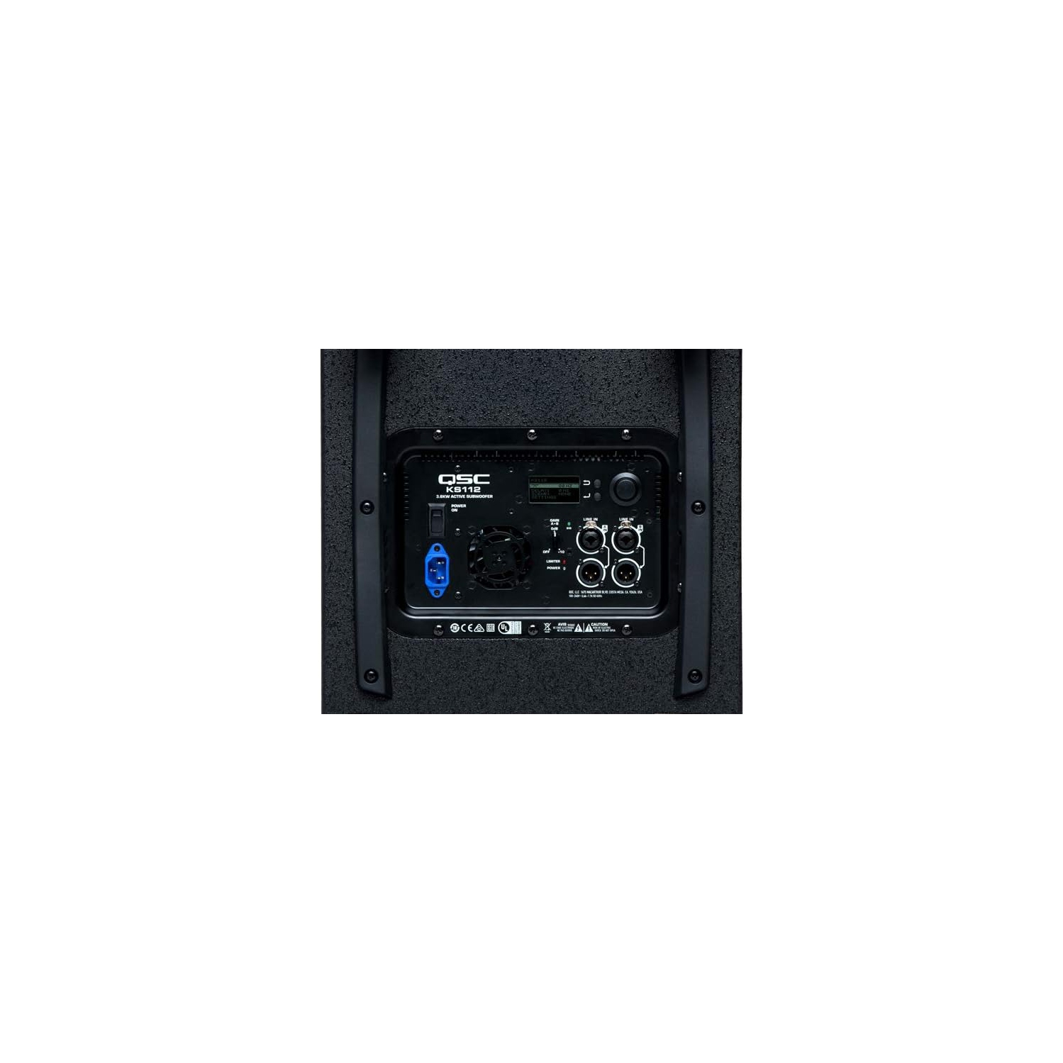 QSC KS112 2000 Watt 12 Inch Powered Subwoofer - Ultra Compact and Rugged Design - Integrated DSP - Vertical, Horizontal or Pole Mounting Options -