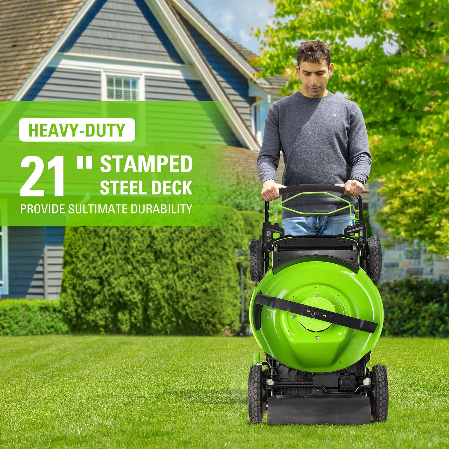 Greenworks PRO 21" 80V Self-Propelled Cordless Lawn Mower, 5.0 AH Battery Included MO80L510