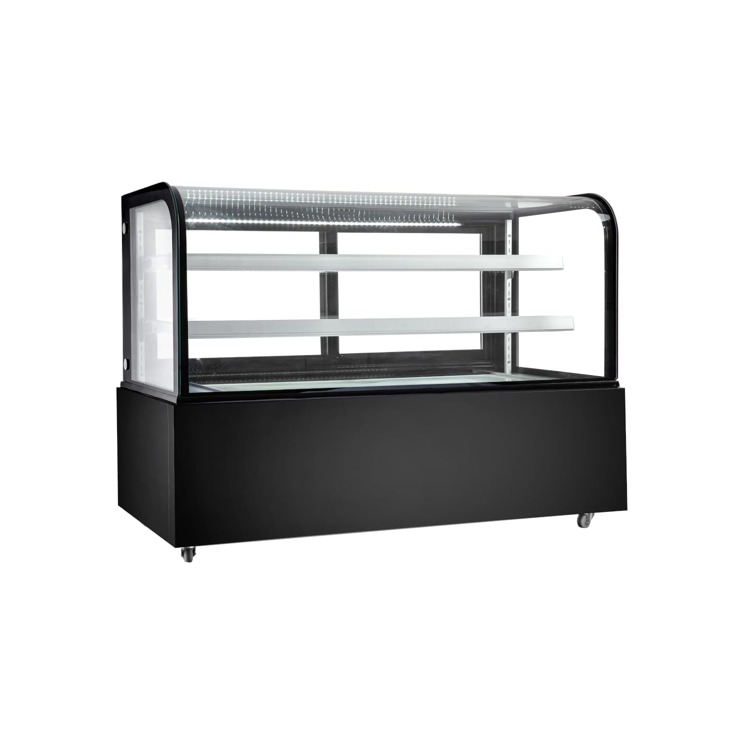 NOUVEAU AIR NDC-72-CG commercial 72" verre courbé 20,1 CU. avec Présentoir réfrigéré – idéal pour les restaurants, les cafés et les boulangeries