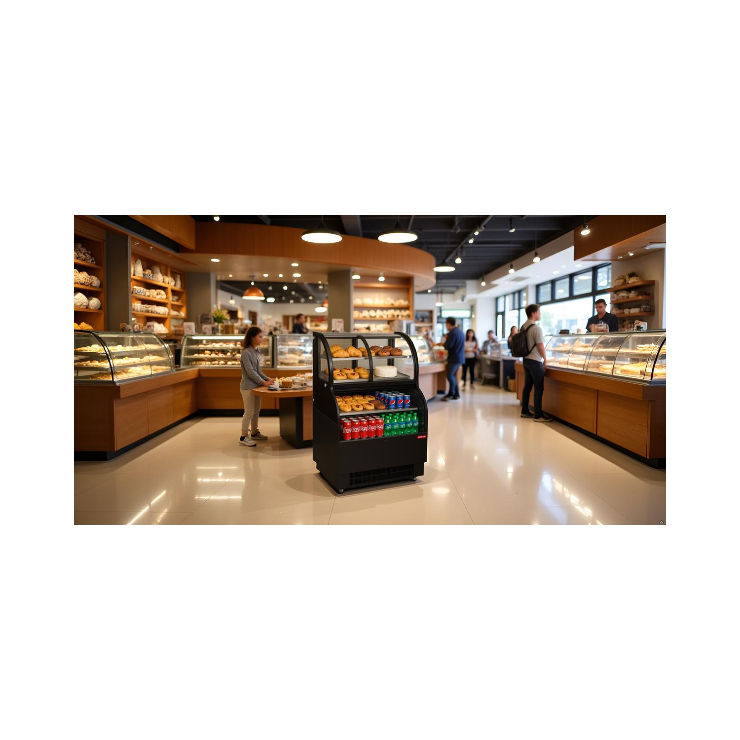 NEW AIR NCC-48-SS Commercial 48" Floor Model Dual Service Combination Display Case & Merchandiser