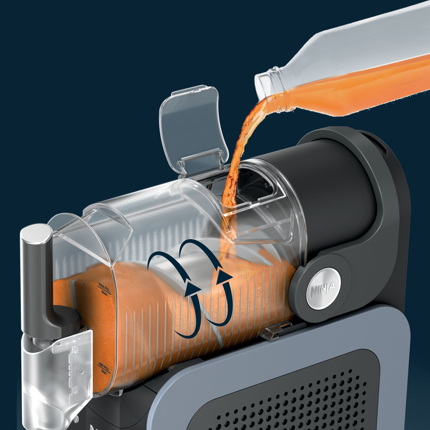 Machine à boissons glacées de 88 oz SLUSHI de Ninja - Bleu arctique/Gris