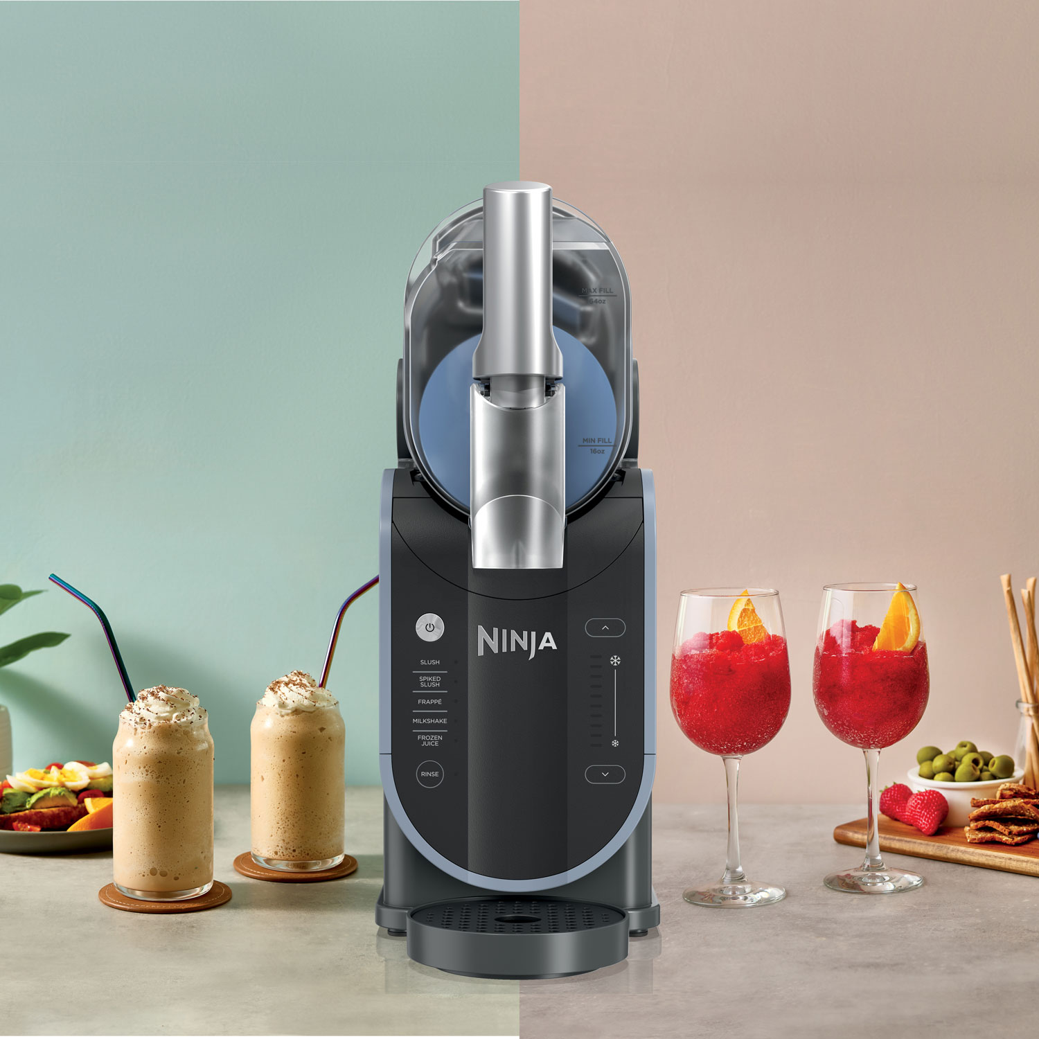 Machine à boissons glacées de 88 oz SLUSHI de Ninja - Bleu arctique/Gris