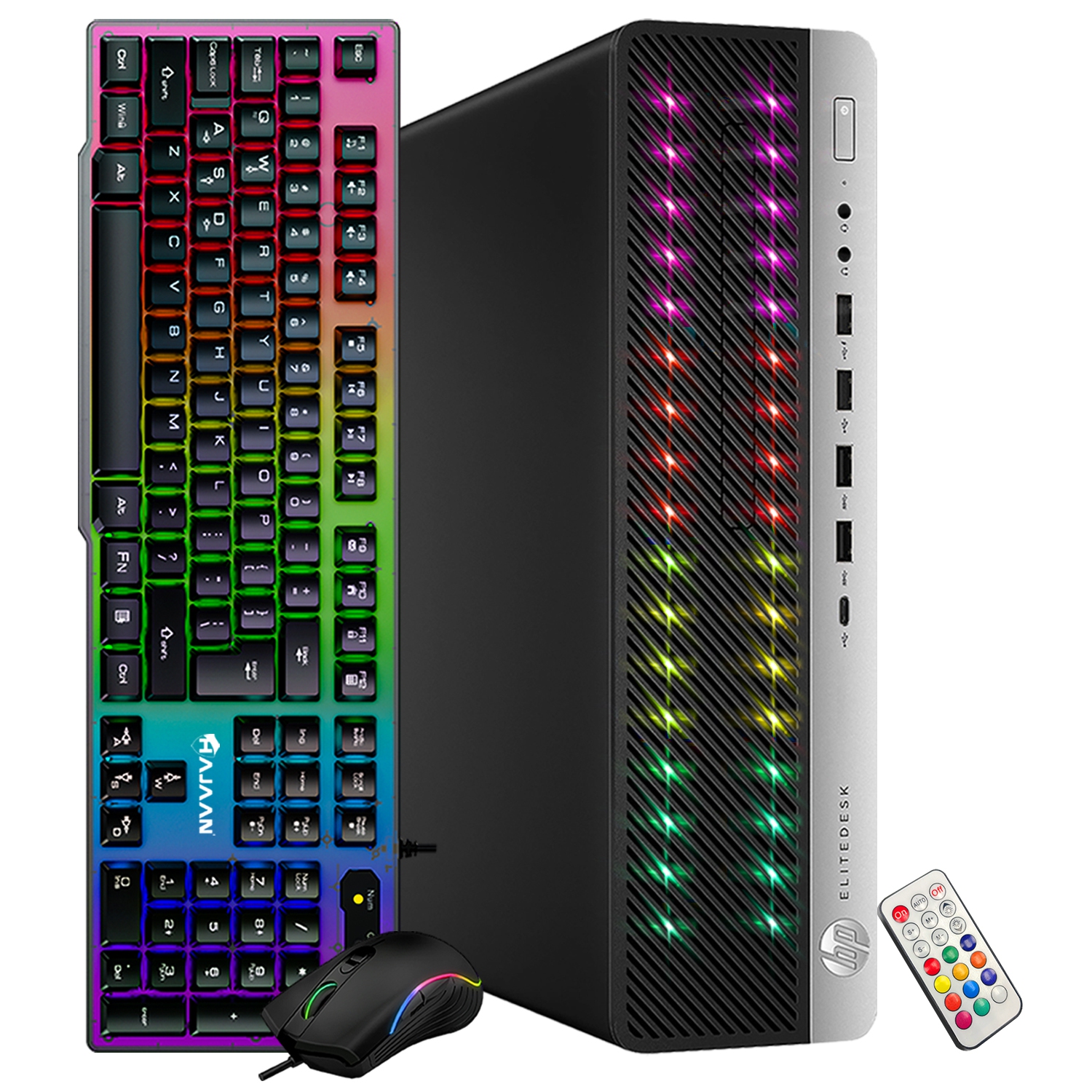 Remis à neuf : ordinateur de jeu EliteDesk 800 G5 SFF de HP, Radeon RX 550 4&nbsp;Go, processeur hexacoeur i5-9500 d'Intel, mémoire vive 16&nbsp;Go