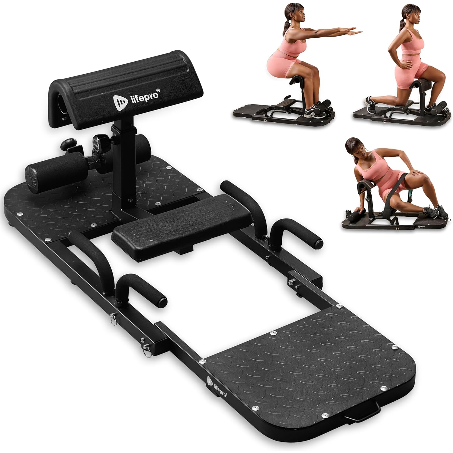 Lifepro 2-in-1 Sissy Squat & Glute Machine - Premium Home Workout Equipment for Squats & Glutes