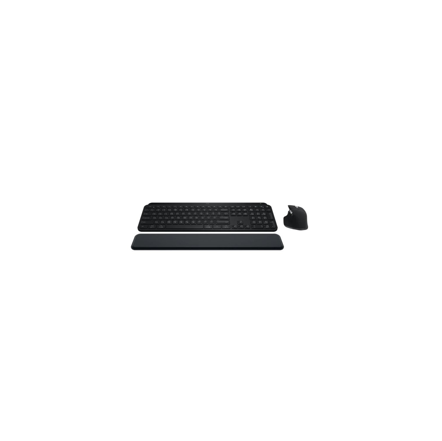 Logitech MX Keys S Combo - Performance Wireless Keyboard and Mouse with Palm Rest- Black