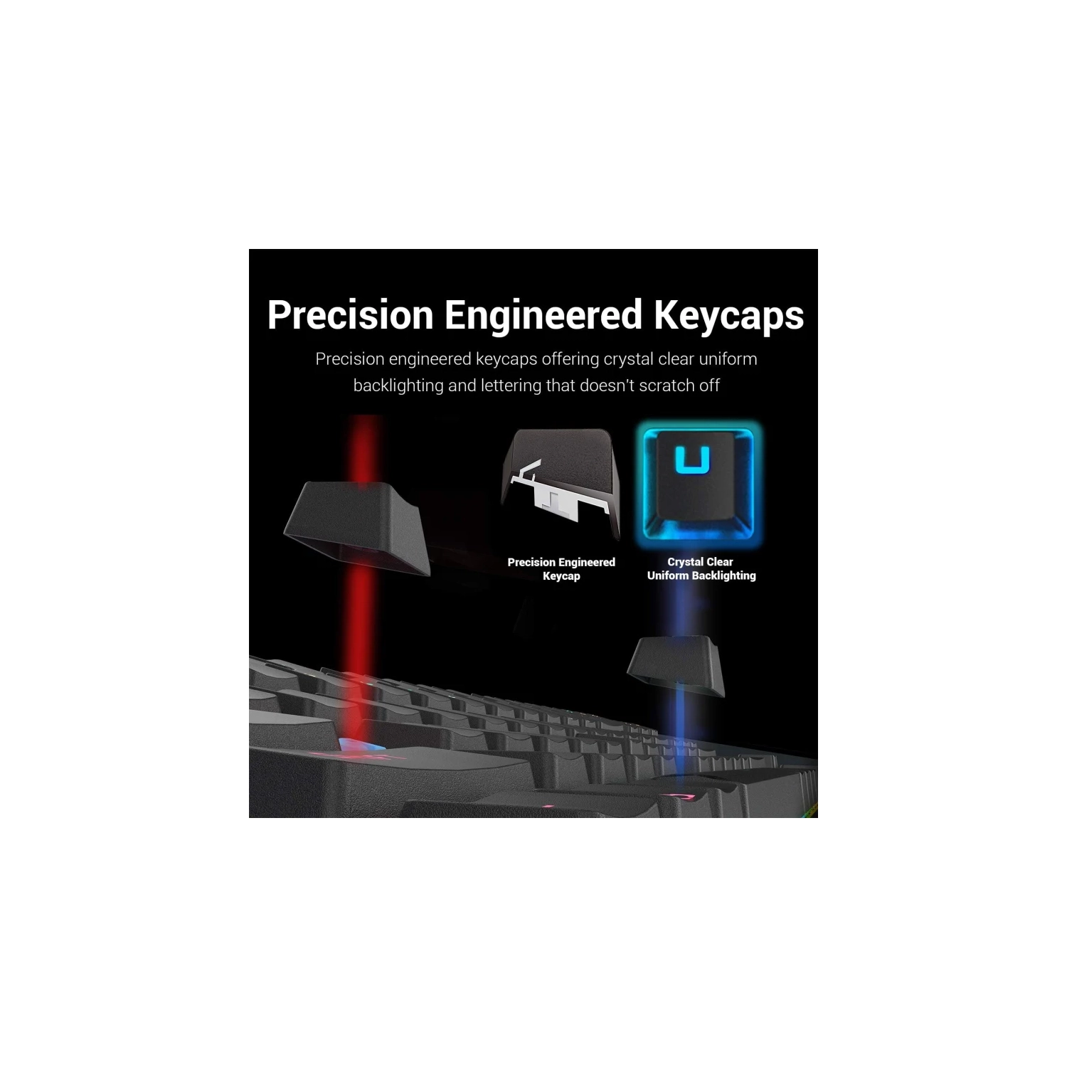 Redragon K552 -KR Mechanical Gaming Keyboard - 87-Key LED Backlit Wired | Anti-Dust Red Switches for Windows PC