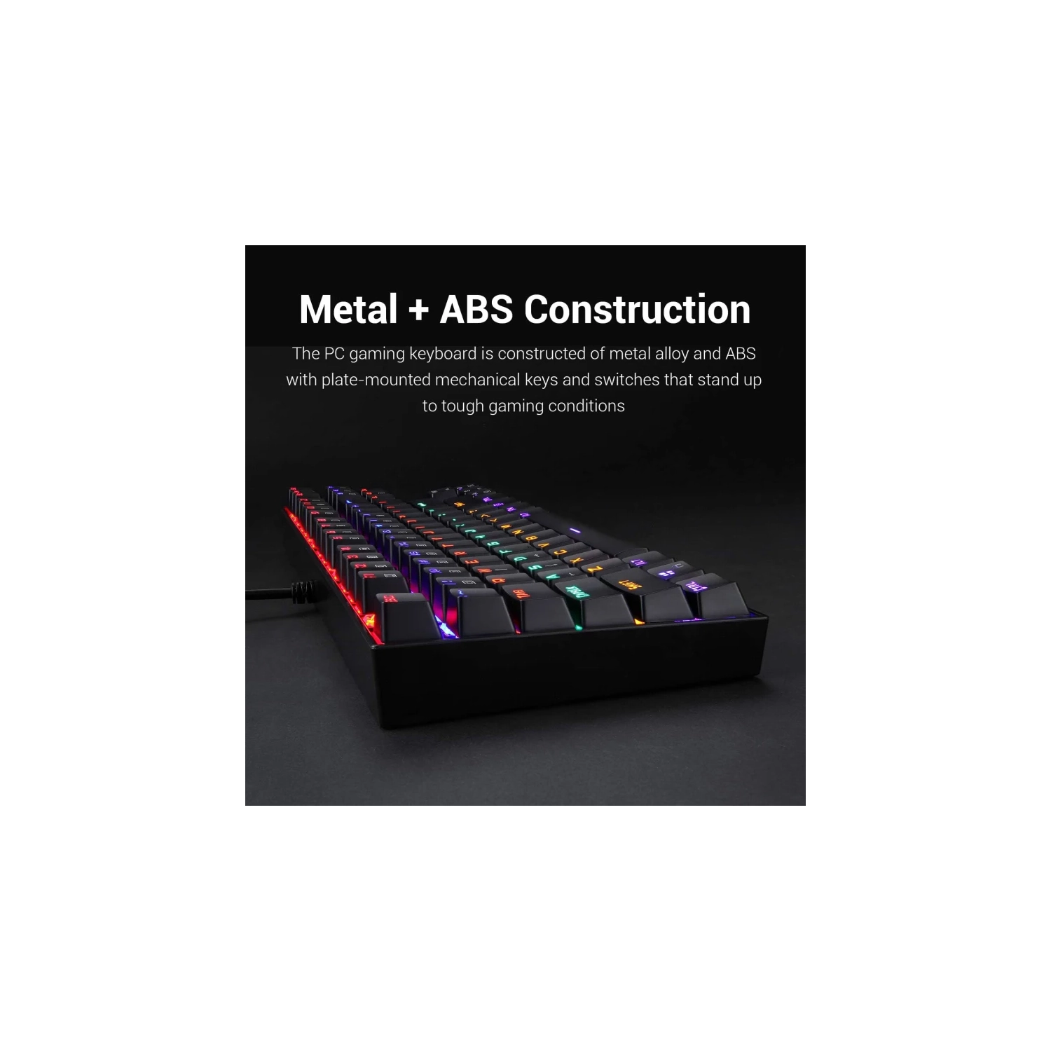 Redragon K552 -KR Mechanical Gaming Keyboard - 87-Key LED Backlit Wired | Anti-Dust Red Switches for Windows PC