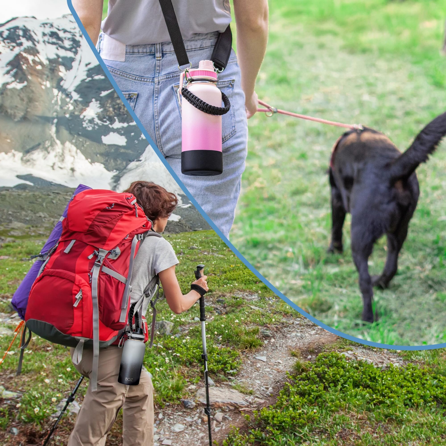 Sac isotherme avec poches de rangement de BOZ Adventure Companion de 32&nbsp;oz - tissu de qualité supérieure, bandoulière ajustable