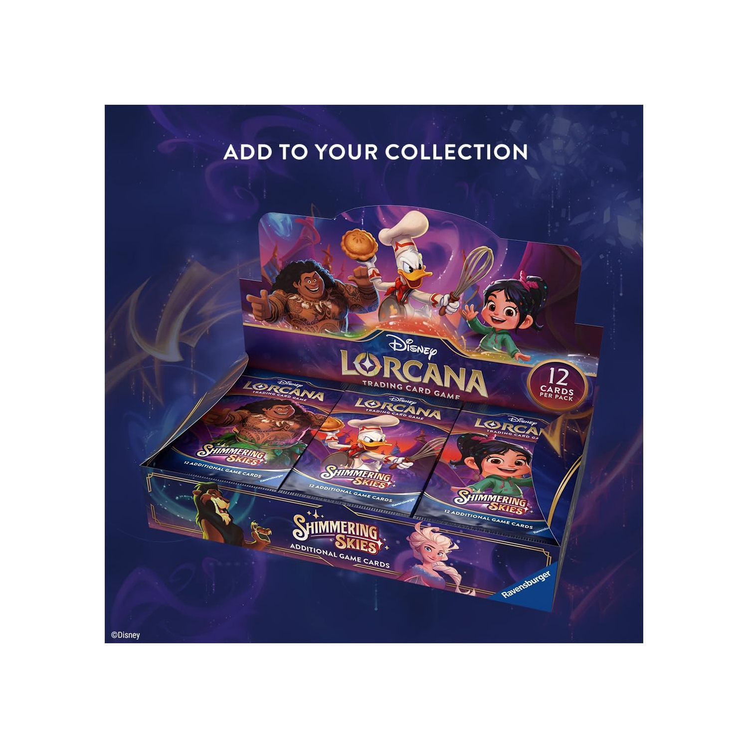 Ravensburger Disney Lorcana Trading Card Game: Shimmering Skies Booster Box 24 packs, 12 cards per pack