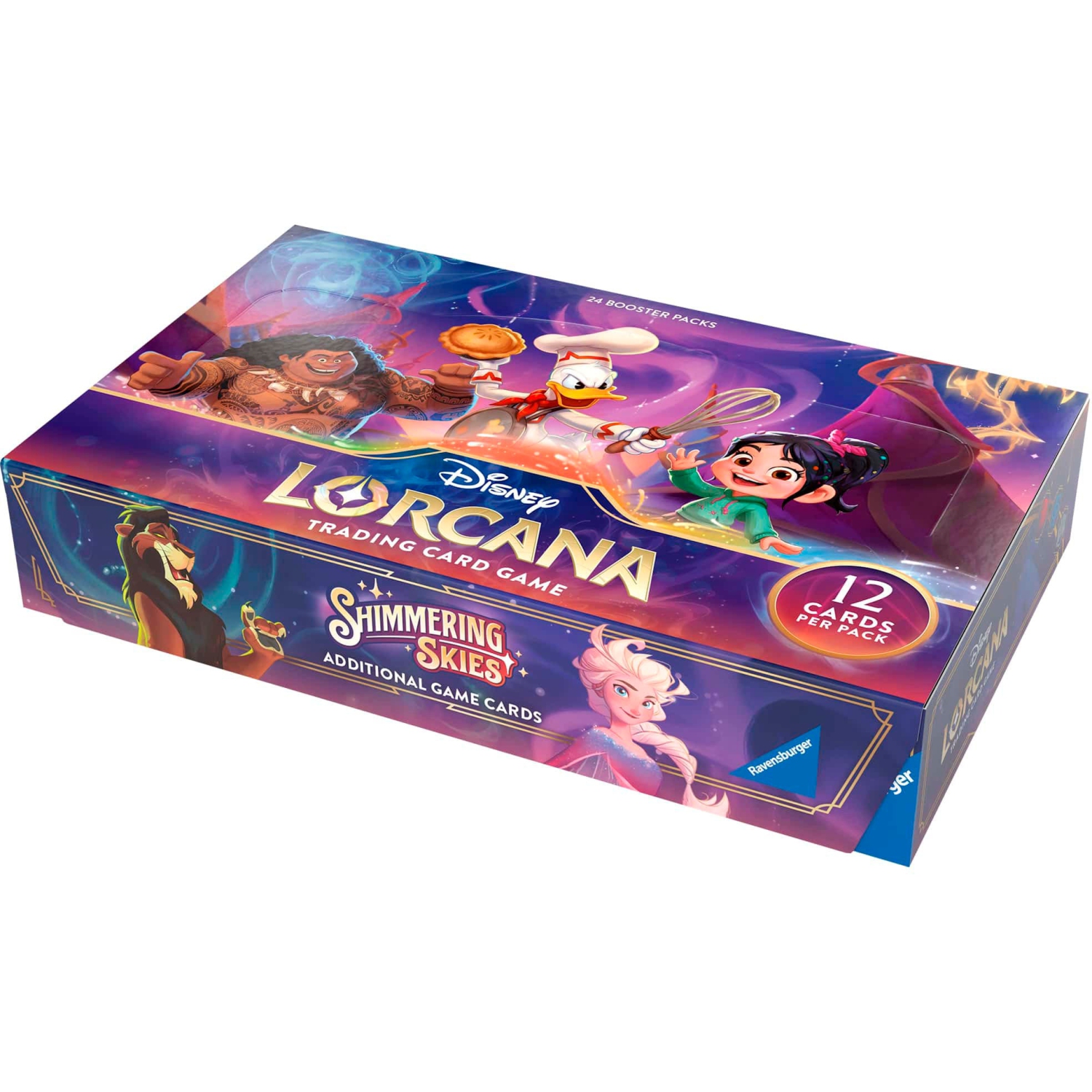 Ravensburger Disney Lorcana Trading Card Game: Shimmering Skies Booster Box 24 packs, 12 cards per pack