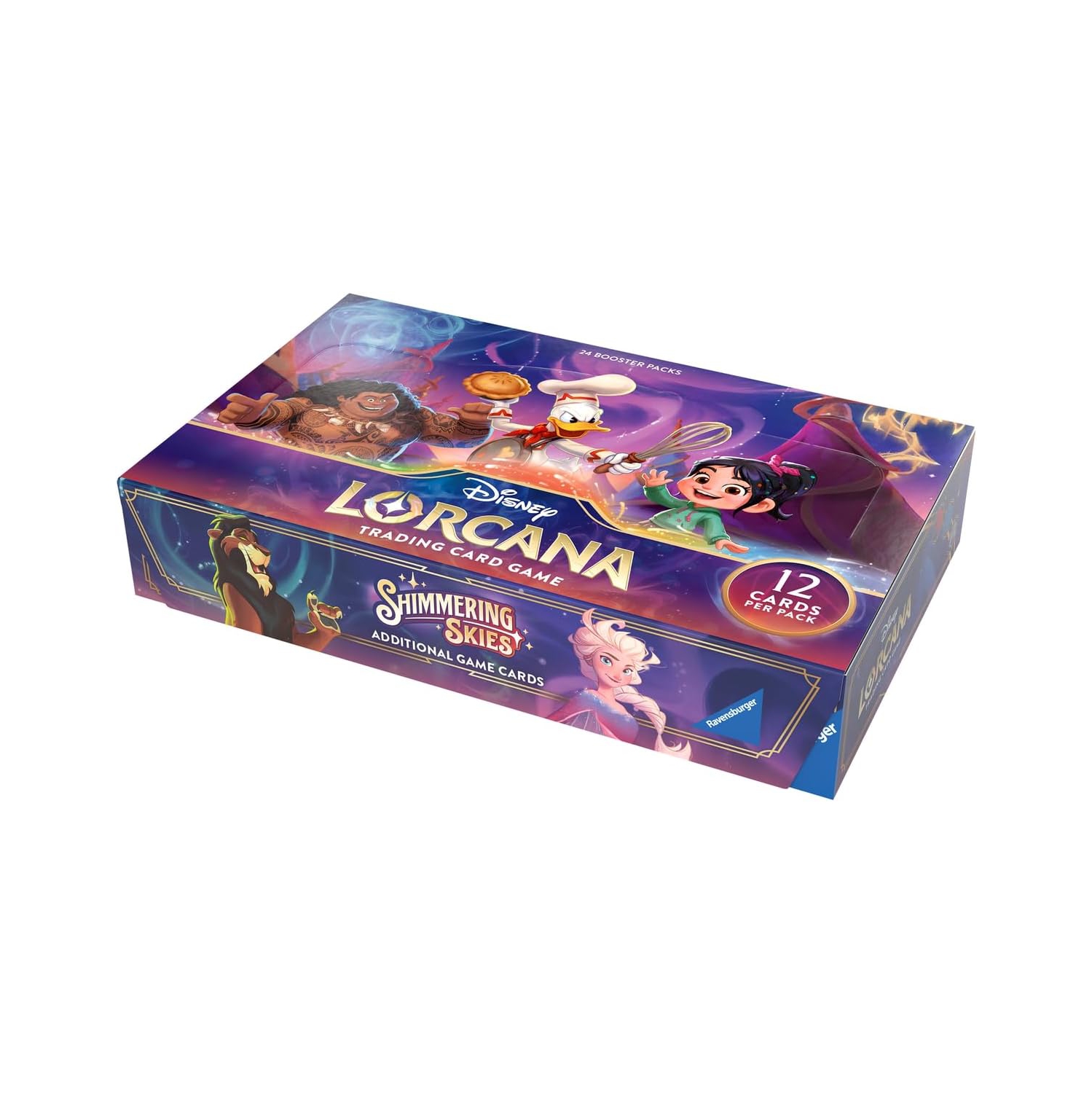 Ravensburger Disney Lorcana Trading Card Game: Shimmering Skies Booster Box 24 packs, 12 cards per pack
