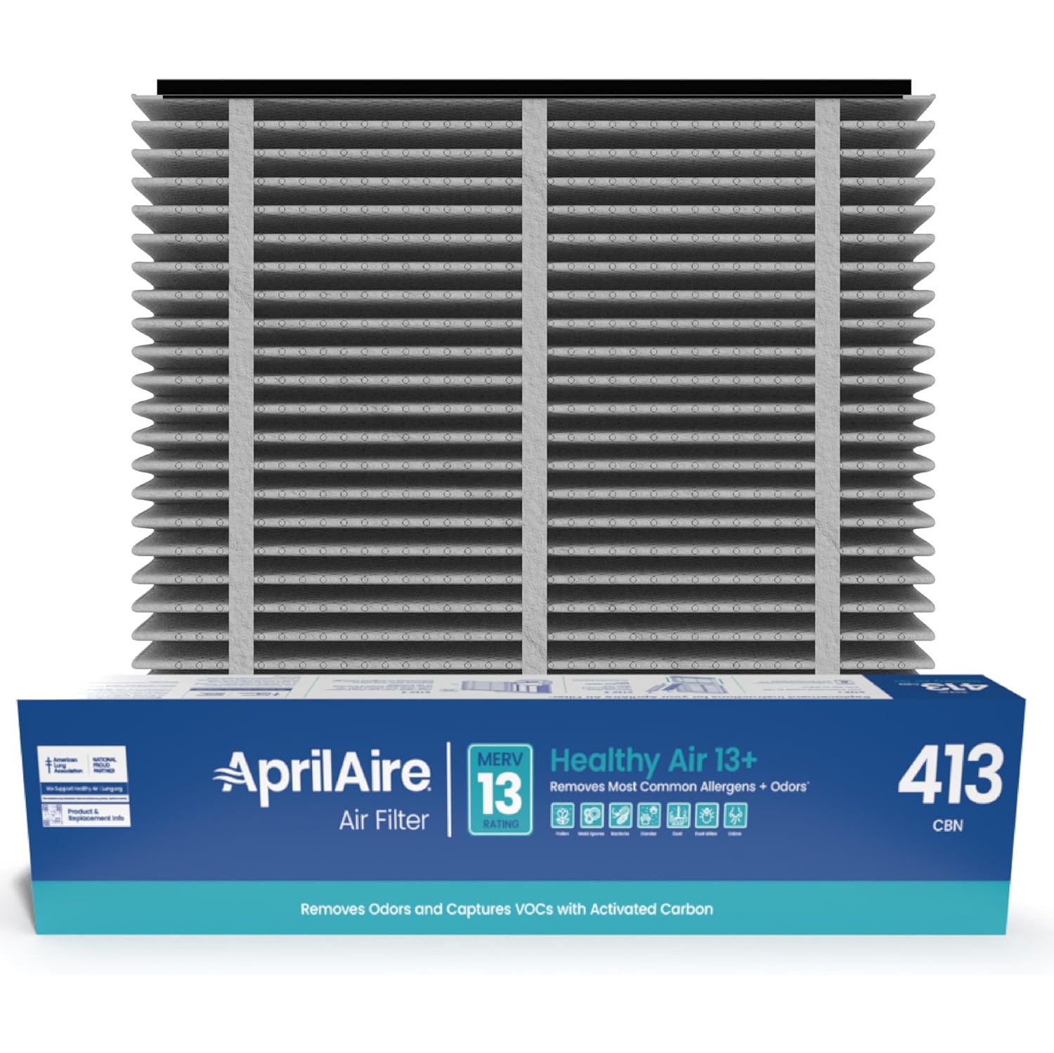 Aprilaire 413CBN Odor Reduction Air Filter for Aprilaire Whole-Home Air Purifiers, MERV 13