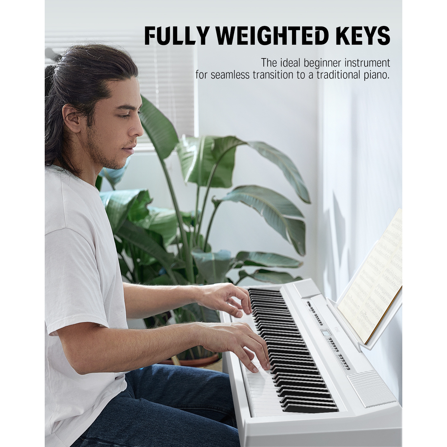 Donner DEP-20 Portable 88 Key Weighted Digital Piano with Furniture Stand & 3 Pedal