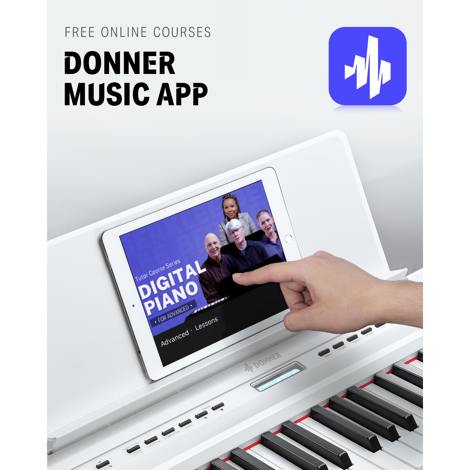 Donner DEP-20 Portable 88 Key Weighted Digital Piano with Furniture Stand & 3 Pedal