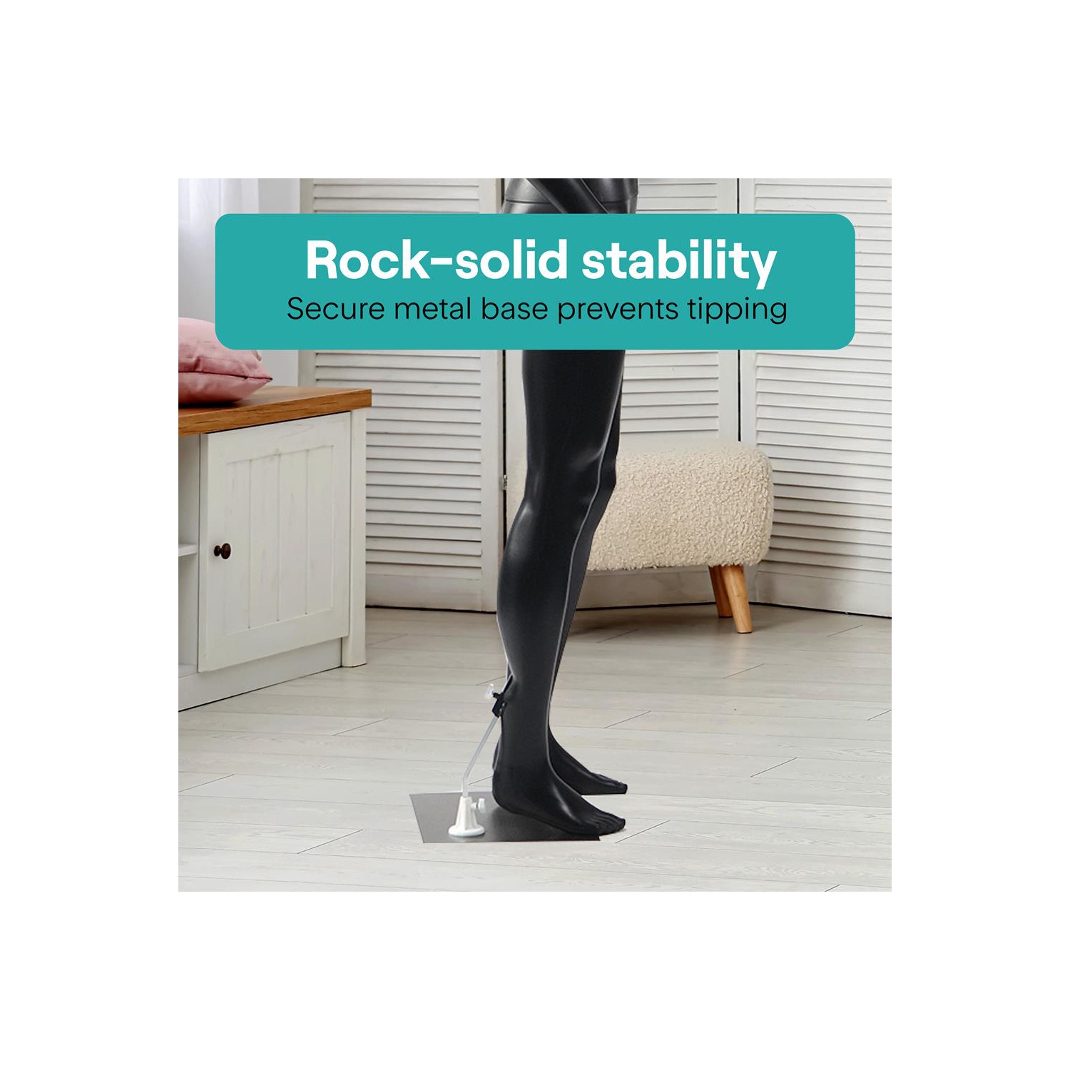 SereneLife Adjustable Male Mannequin Full Body Body-73 Detachable Man Dress Form Whole Figure Poseable Life Size Dummy Torso-for Retail Clothing