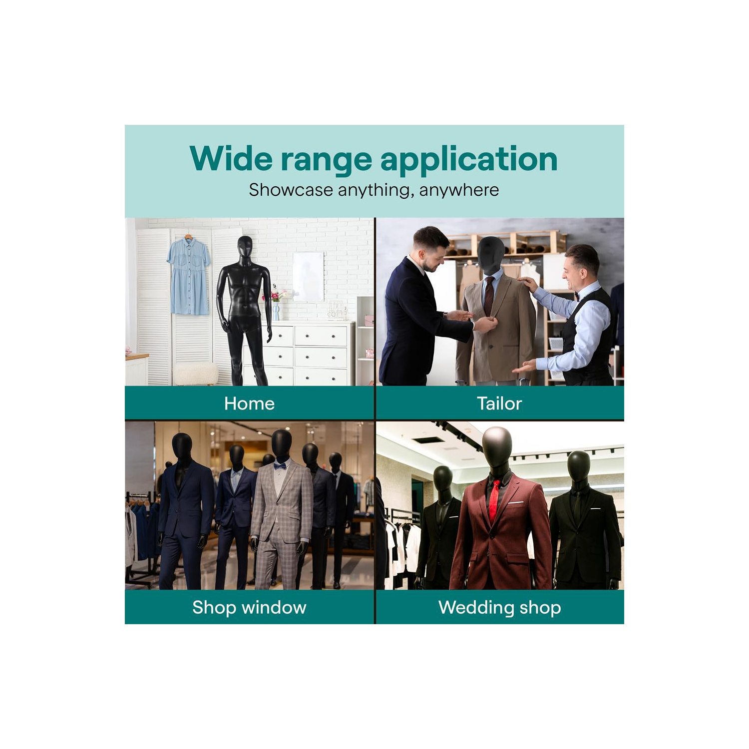 SereneLife Adjustable Male Mannequin Full Body Body-73 Detachable Man Dress Form Whole Figure Poseable Life Size Dummy Torso-for Retail Clothing