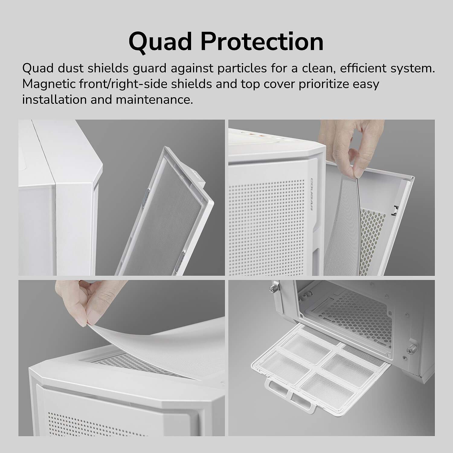 Cougar UNIFACE RGB Mid Tower ATX Computer Case, Tempered Glass Side Panel, 4 x 120mm ARGB Fans Pre-Installed, Black