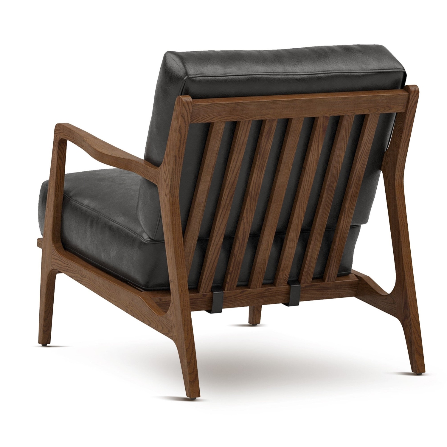 Valencia Ella – Fauteuil d’appoint en cuir de surface, noir