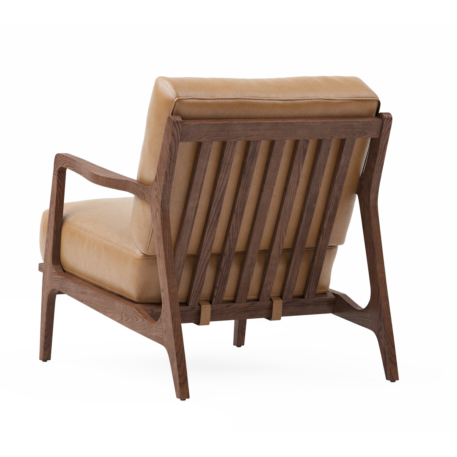 Valencia Ella – Fauteuil d’appoint en cuir de surface, couleur cognac