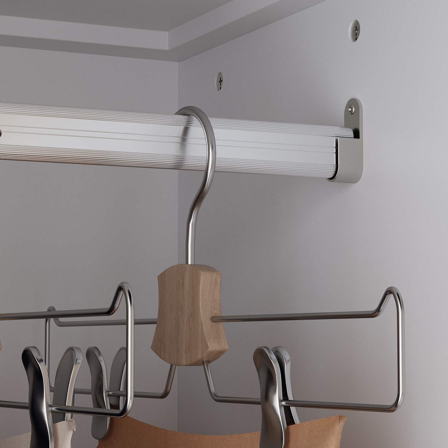 Famapy – Armoire élégante avec portes en verre, tiges à suspendre et tiroirs spacieux pour un rangement organisé pour chambre à coucher, blanc