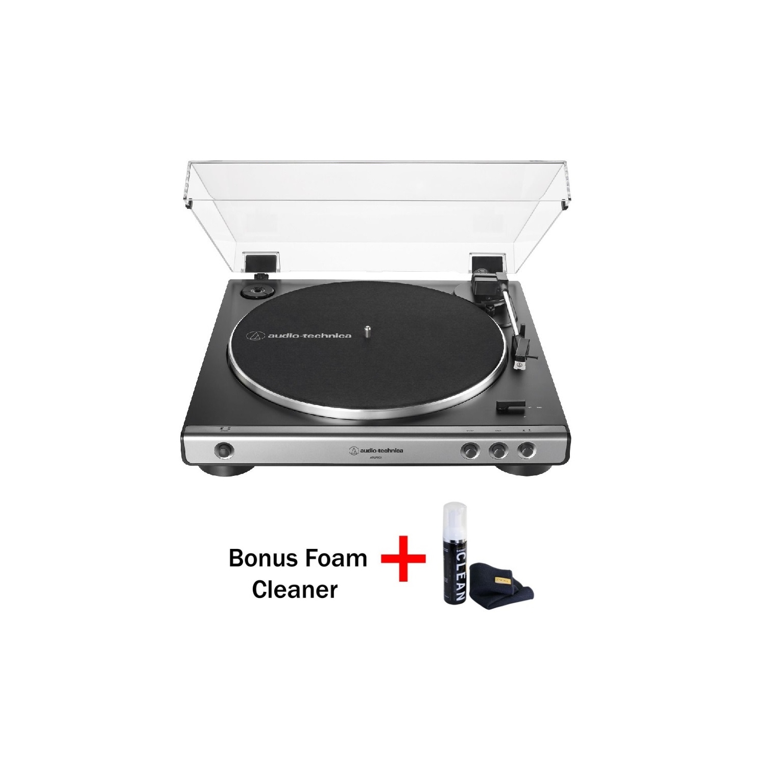Audio-Technica AT-LP60X Fully Automatic Belt-Drive Stereo Turntable with Bonus Gadget Cleaner Included