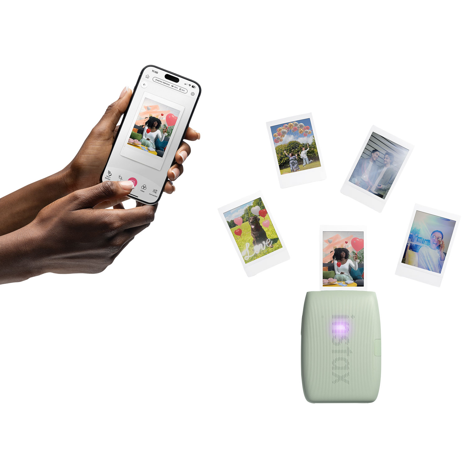 Fujifilm Instax Mini Link 3 Smartphone Printer - Sage Green