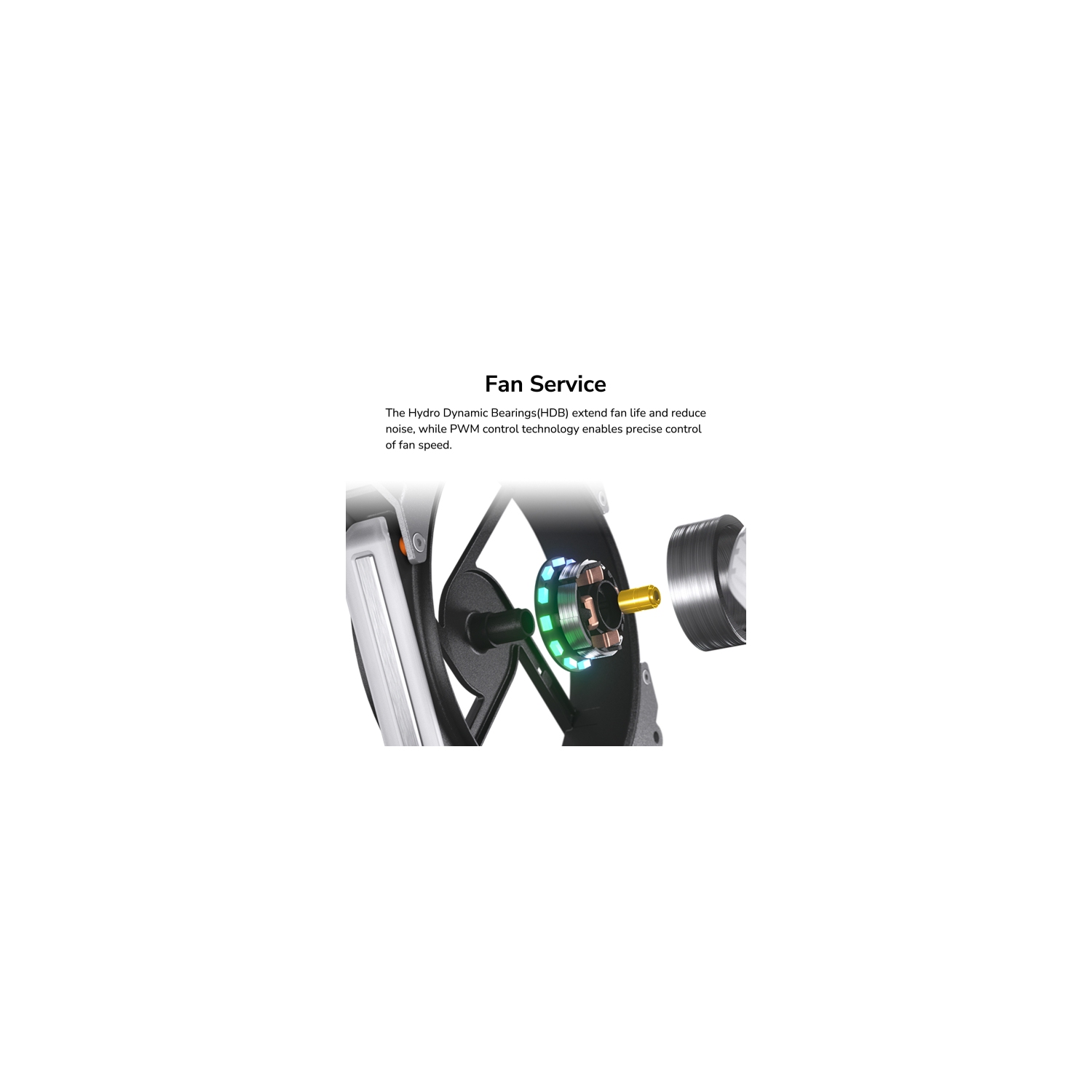 COUGAR Apolar 120 ARGB Modular PC Case Cooling Fan High Performance Fan 4 Pin PWM / 3 Pin ARGB Lighting Hydro Dynamic Bearings 120x120x28 mm, White