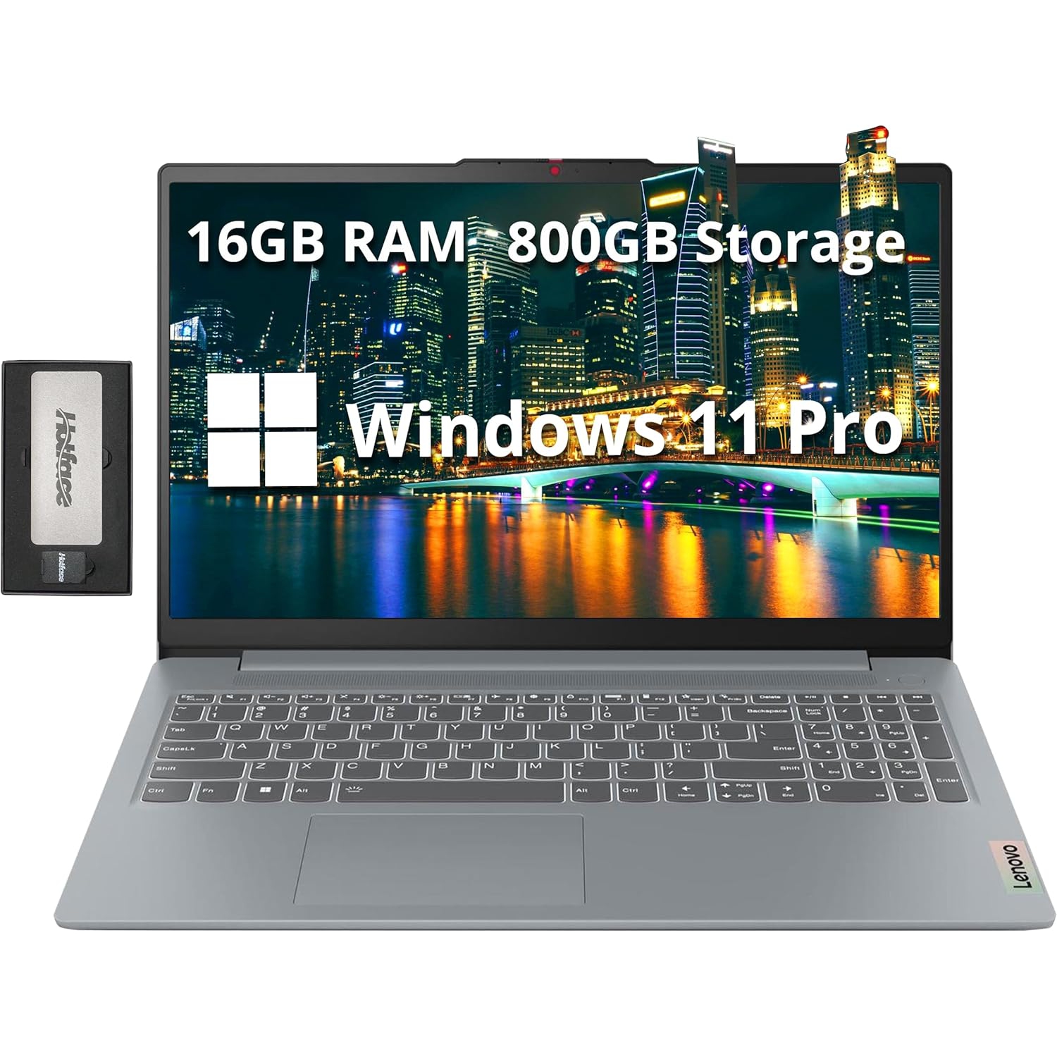 Lenovo IdeaPad Slim 3 15.6" FHD Laptop for Everyday Use, AMD Ryzen 7 7730U, 800GB Storage(512GB SSD + 288GB Docking Station Set) 16GB DDR4 , AMD Radeon Graphics, Windows 11 Pro