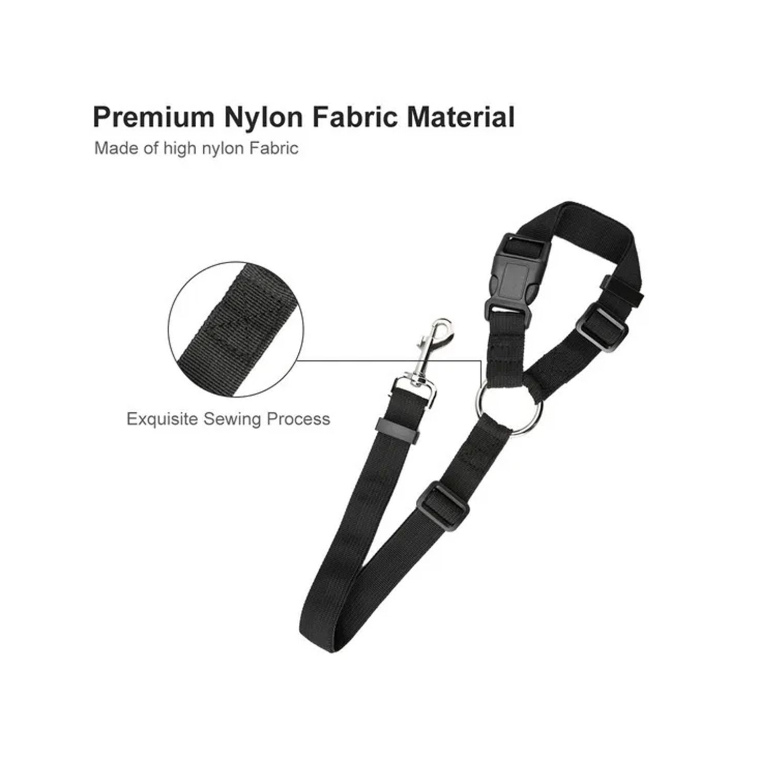 Pet Dog Cat Seat Belts, Car Headrest Restraint Adjustable Safety Leads Vehicle Seatbelt Harness 3-in-1 Dog Car Seat Belt, Dog Short Leash, Pet Car