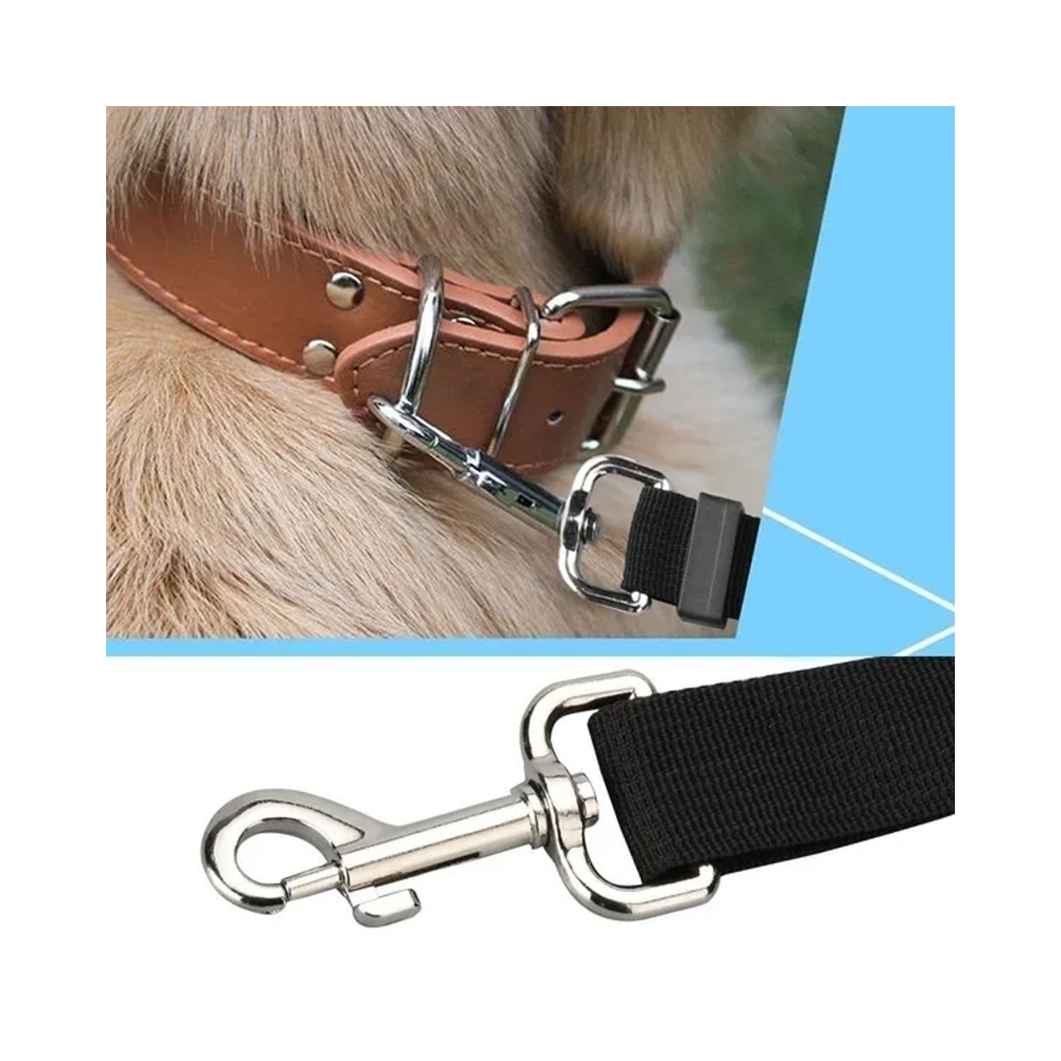 Pet Dog Cat Seat Belts, Car Headrest Restraint Adjustable Safety Leads Vehicle Seatbelt Harness 3-in-1 Dog Car Seat Belt, Dog Short Leash, Pet Car