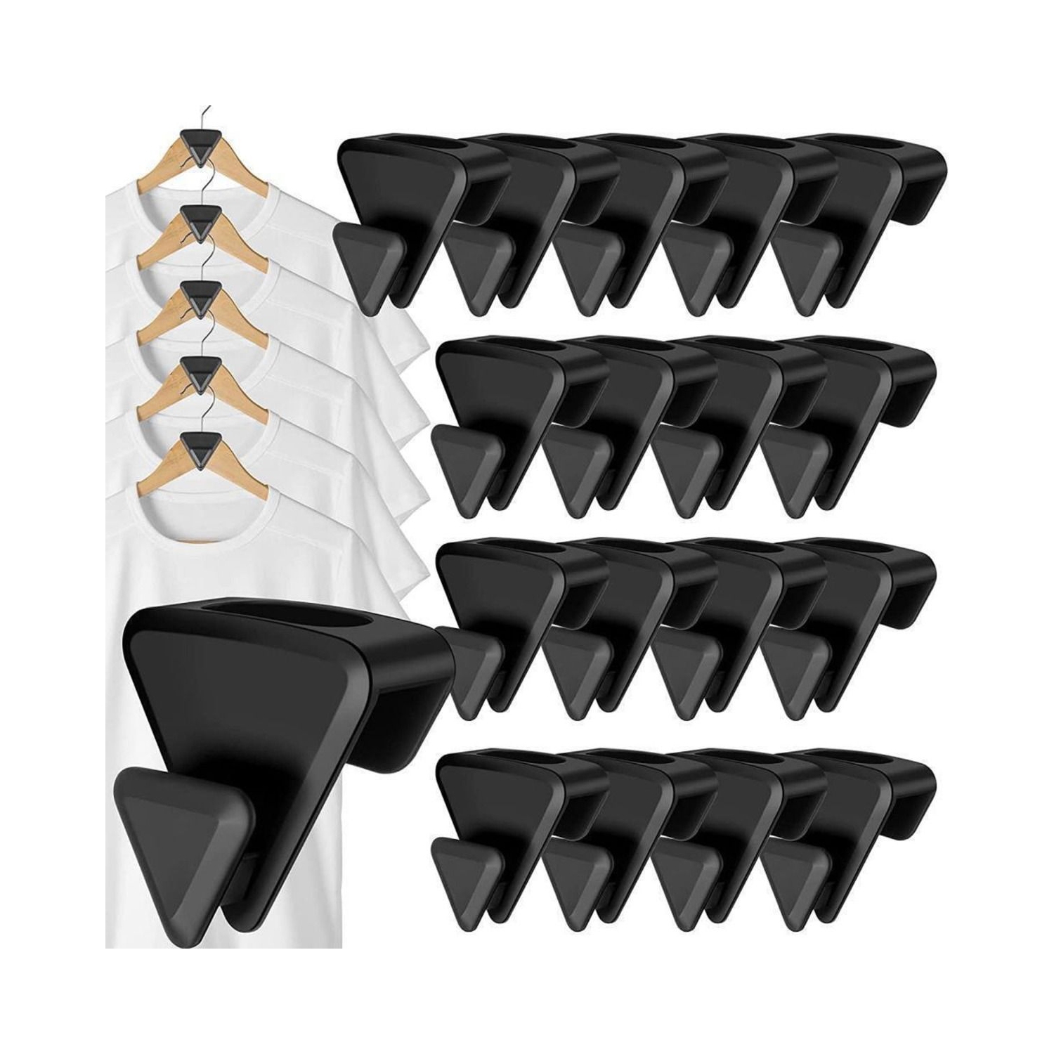 Space Saving Hanger Hooks,Clothes Hanger Connector Hooks, Heavy Duty Hanger Hooks for Organizer Closet, Fits All Hangers