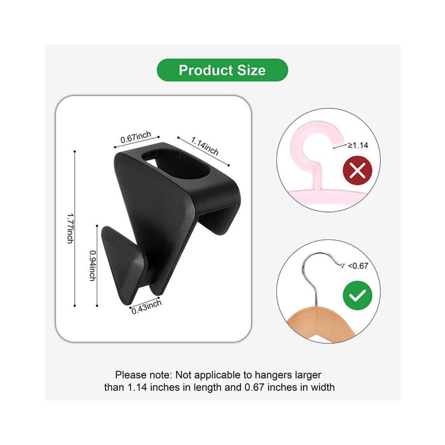 Space Saving Hanger Hooks,Clothes Hanger Connector Hooks, Heavy Duty Hanger Hooks for Organizer Closet, Fits All Hangers