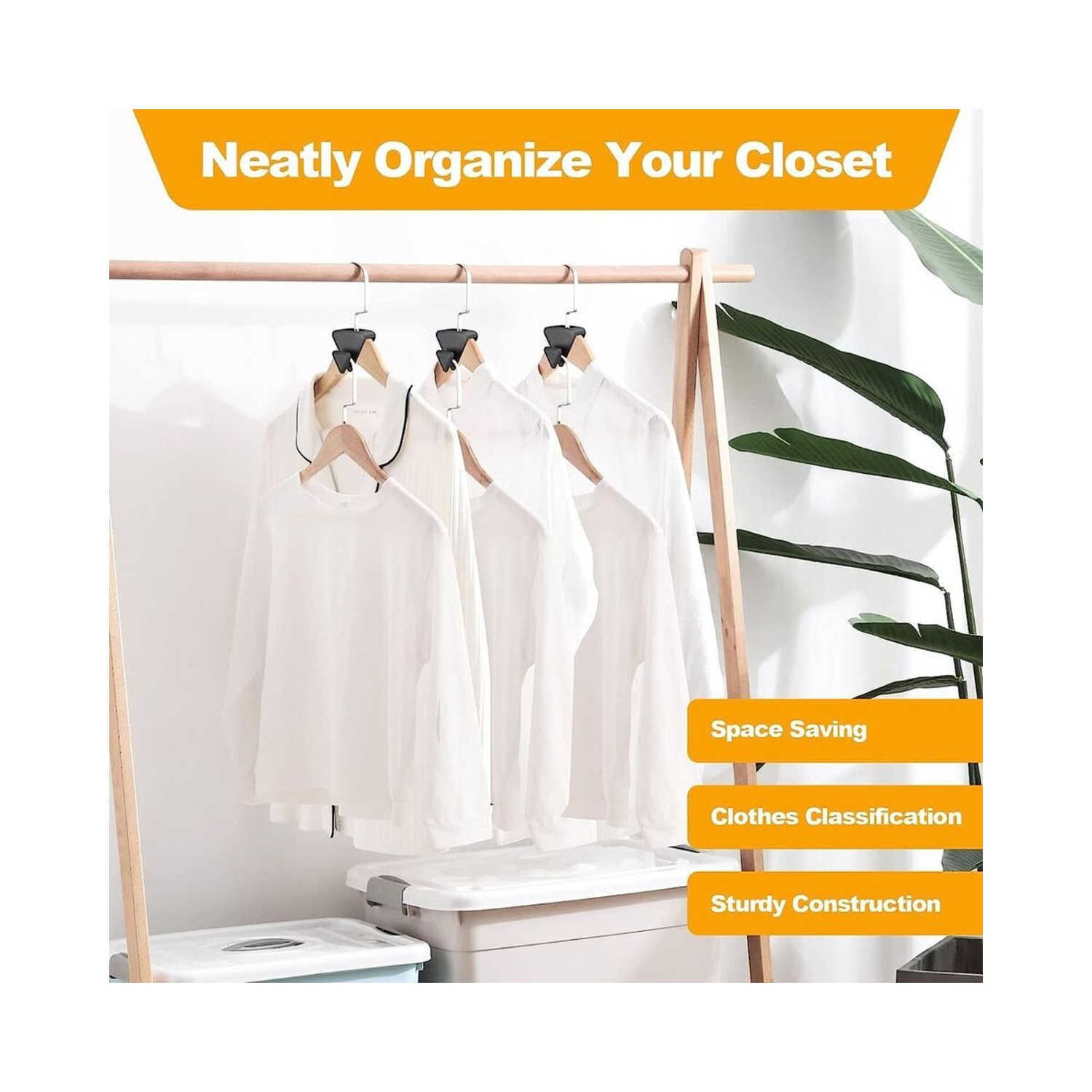 Space Saving Hanger Hooks,Clothes Hanger Connector Hooks, Heavy Duty Hanger Hooks for Organizer Closet, Fits All Hangers