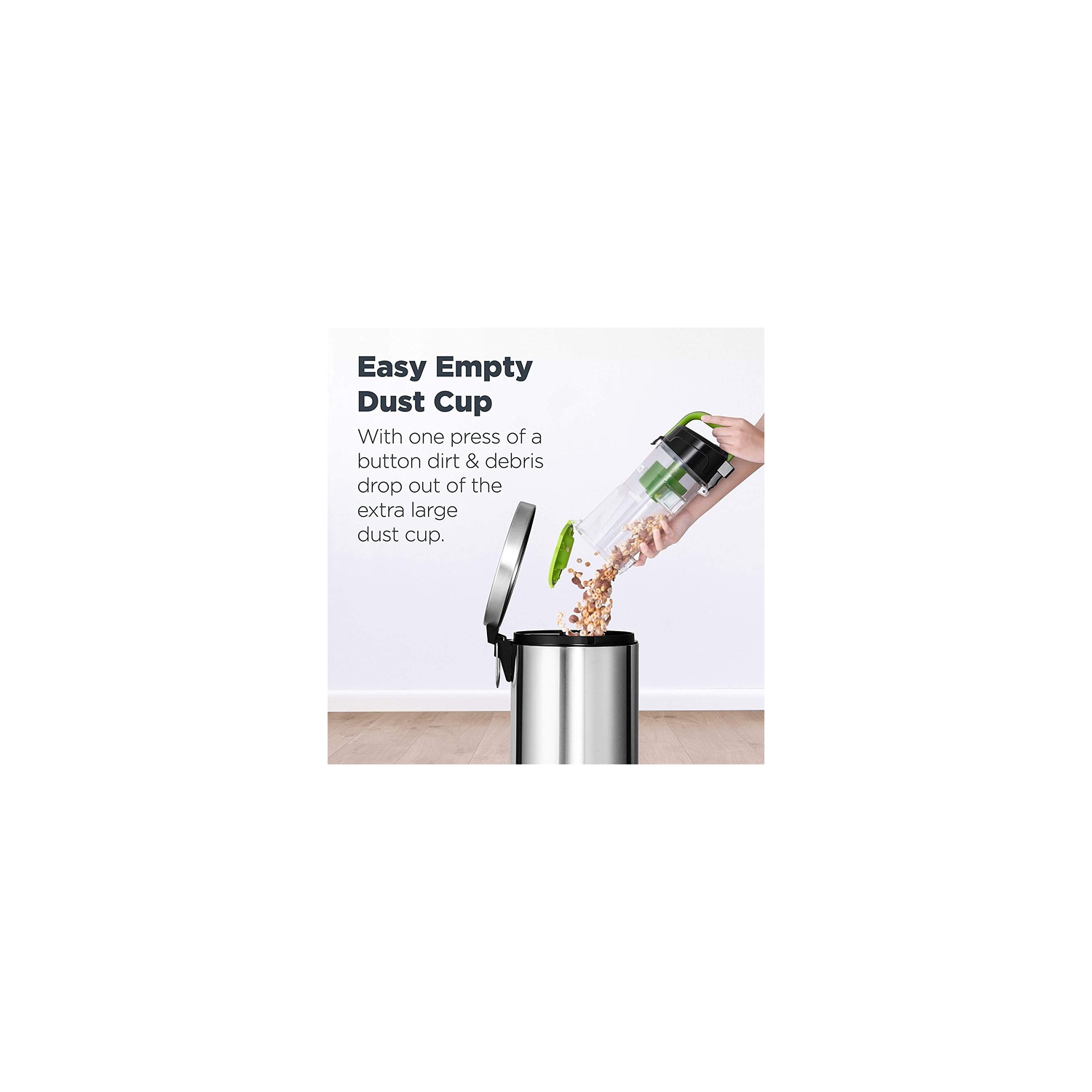 EUREKA – 11,42 x 11,93 x aspirateur vertical compact sans sac ultraléger 41,34&nbsp;po, vert lime