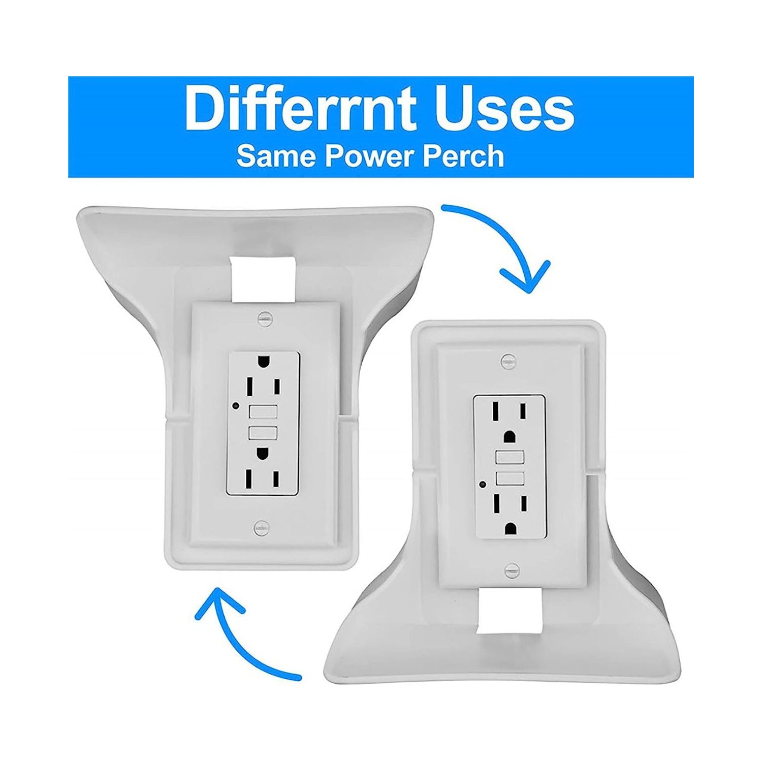 Power Charging Shelf Wall Outlet Shelf Home Wall Shelf Organizer for Bathroom Kitchen Bedrooms Cord Management White Outlet Shelf Wall Holder