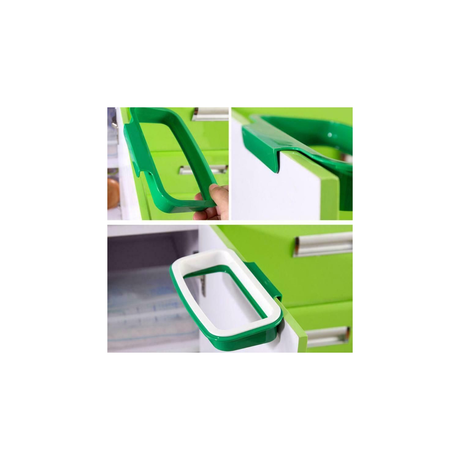 Kitchen Trash Bag Holder, Kitchen Cabinet Trash Bag Holder Built-in Kitchen Trash Can Door, Garbage Holder Over Basket Cabinet Door Trash Bag Holder