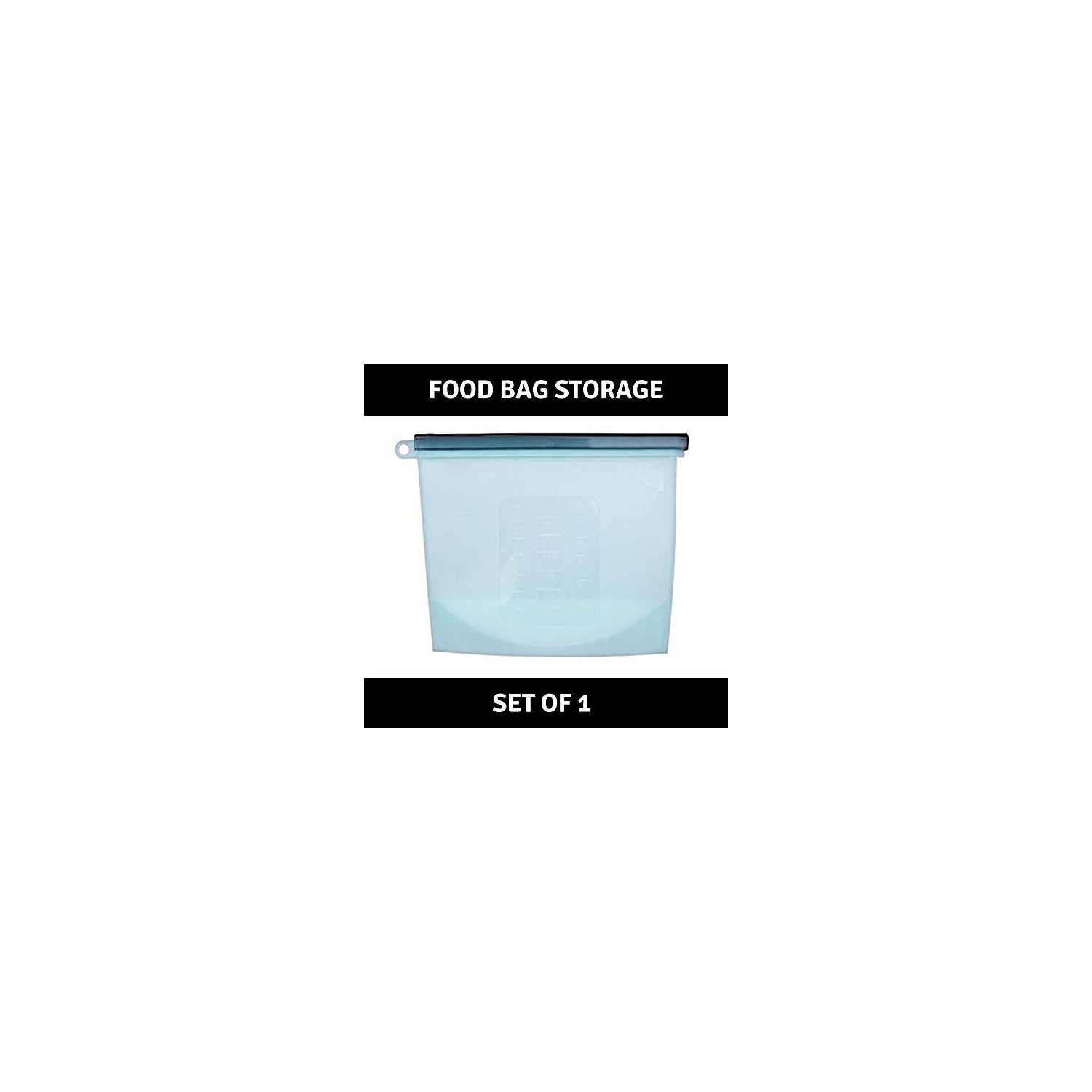 1500&nbsp;ml – Sac de rangement pour aliments en silicone, sac réutilisable pour aliments en silicone pour fruits, légumes, viande – bleu