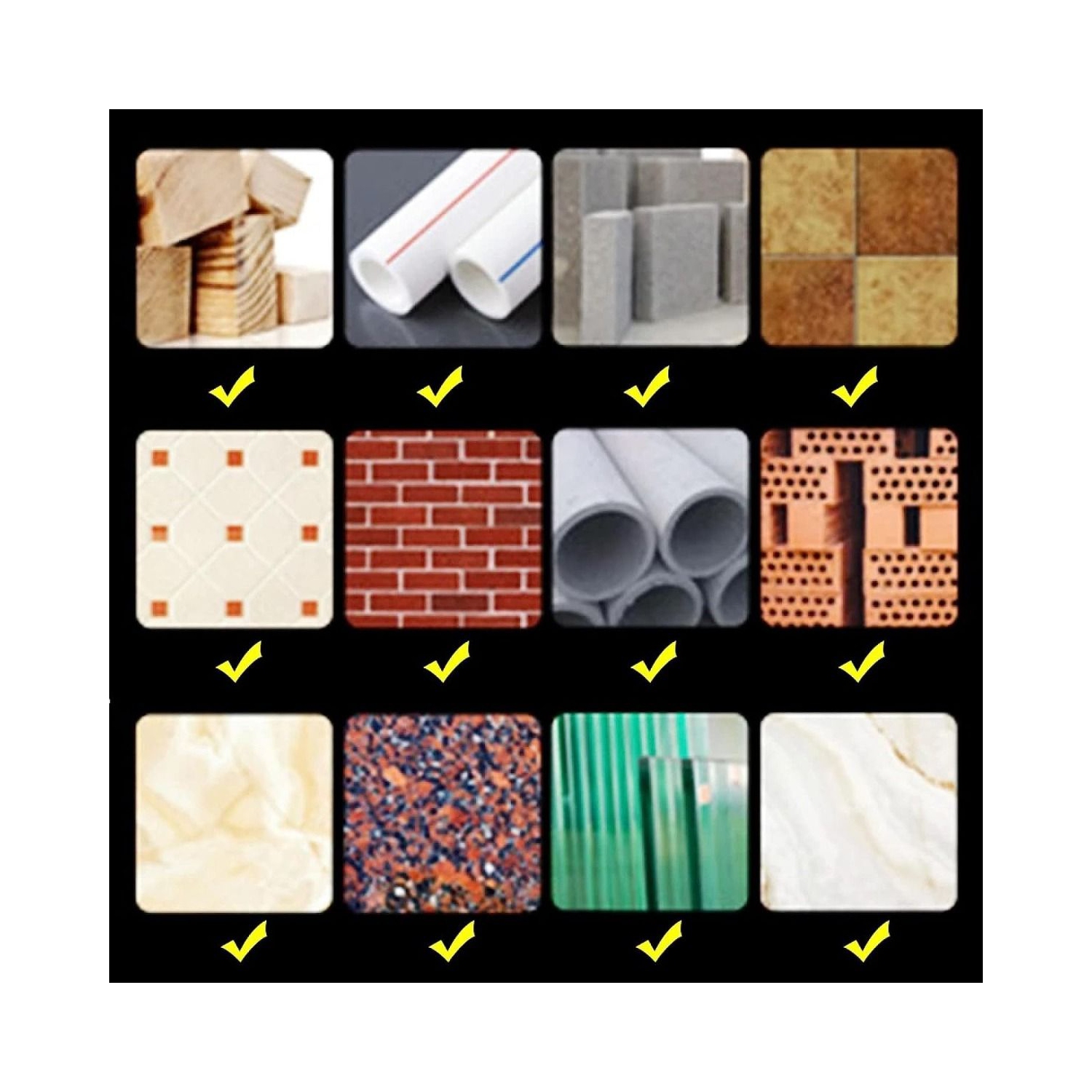 Jeu de forets, tige hexagonale 5pcs pour mur de briques résistant à la rouille