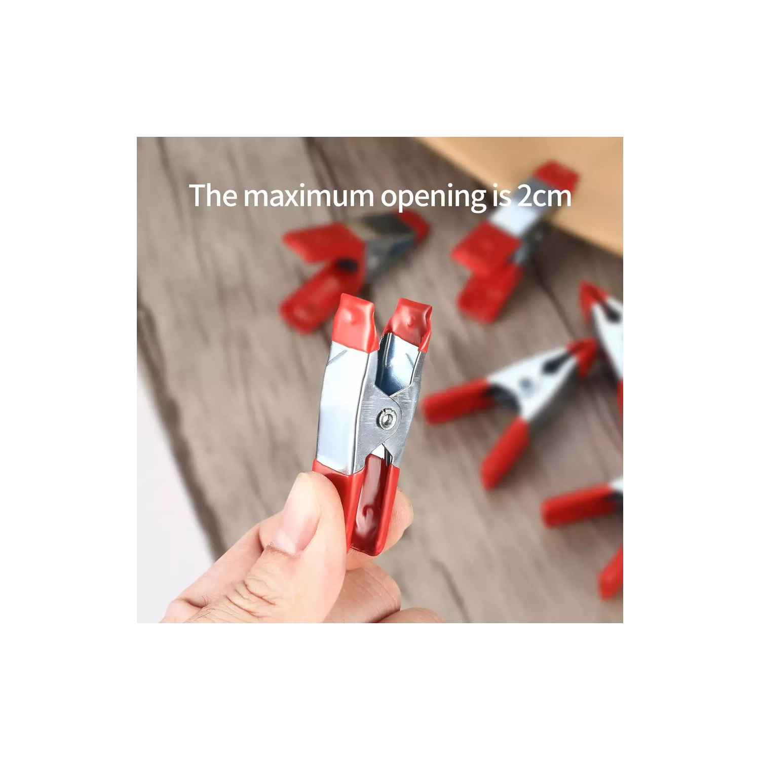 10 Pcs 2" Inch Metal Spring Clamps, Heavy Duty Spring Metal Clips Clamps