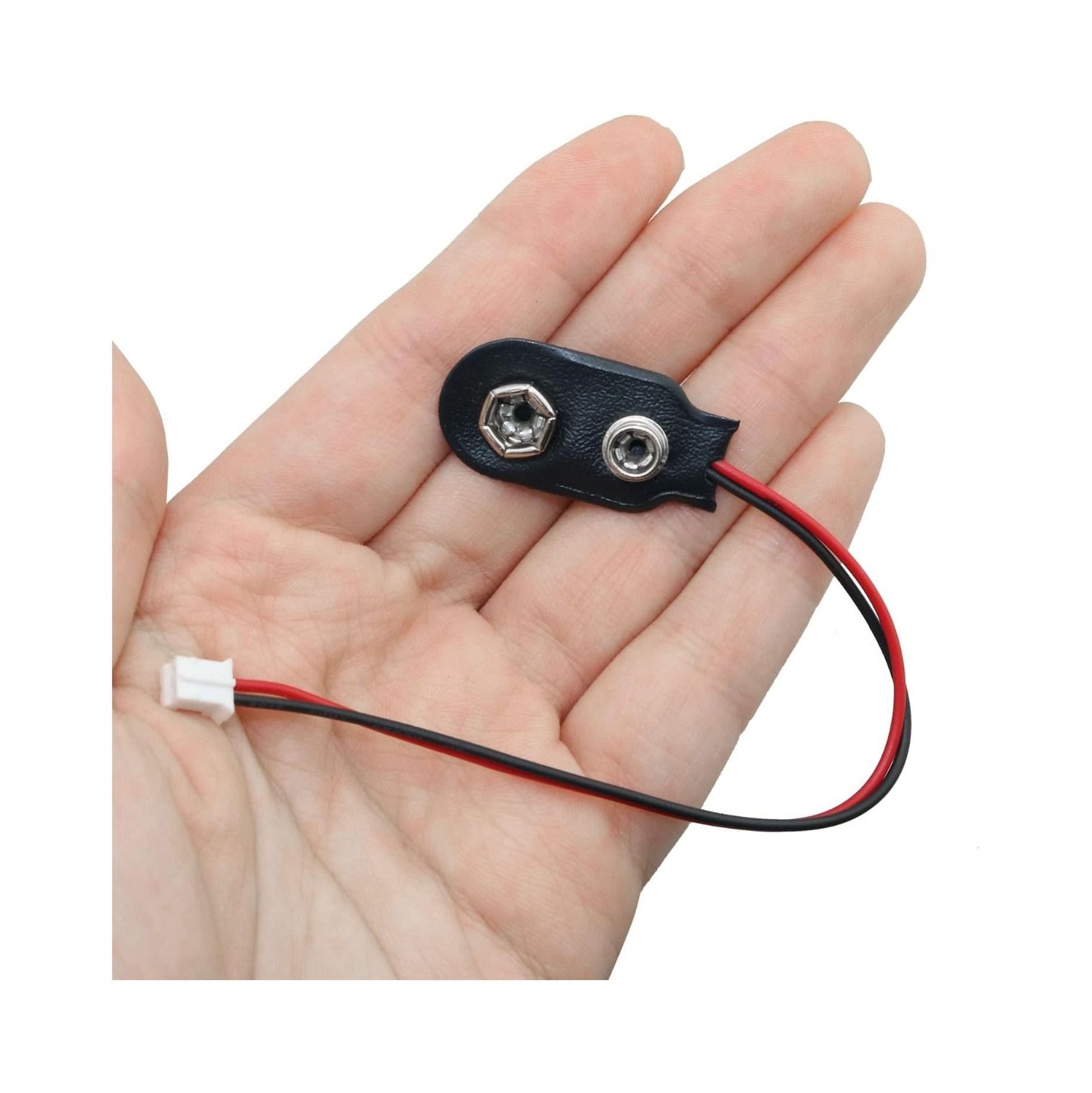 9V Battery Clip Connectors - Secure Power Connection with Durable Faux Leather Housing - Reliable Connector for Stable Power Transmission