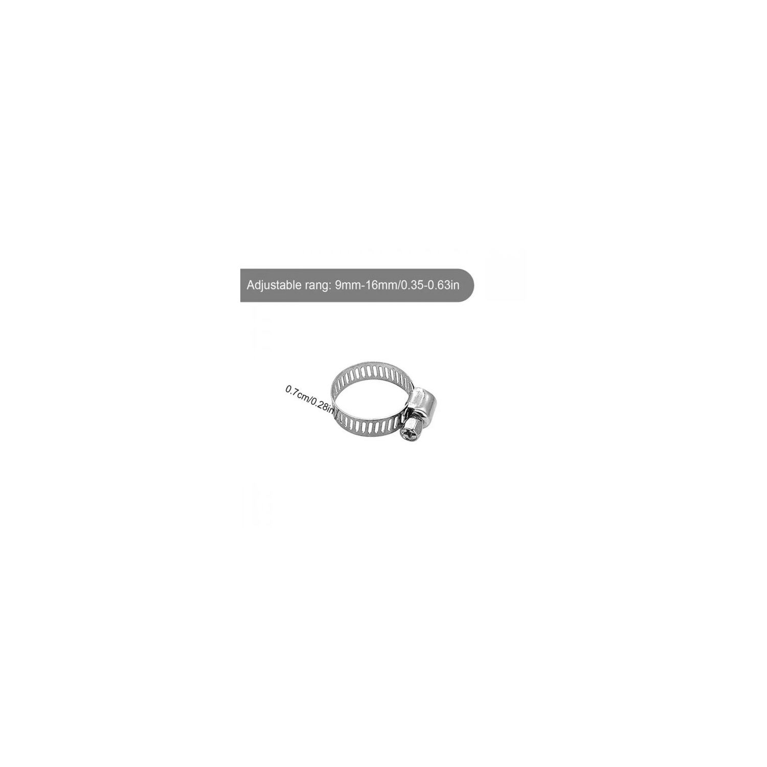 20x Adjustable Hose Clamps Worm Gear Stainless Steel Clamp Assortment