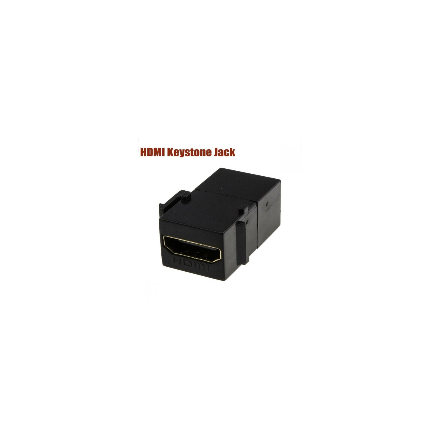 HDMI Keystone Jack Snap-in Insert 4K HDMI A Female to Female Coupler Adapter Black