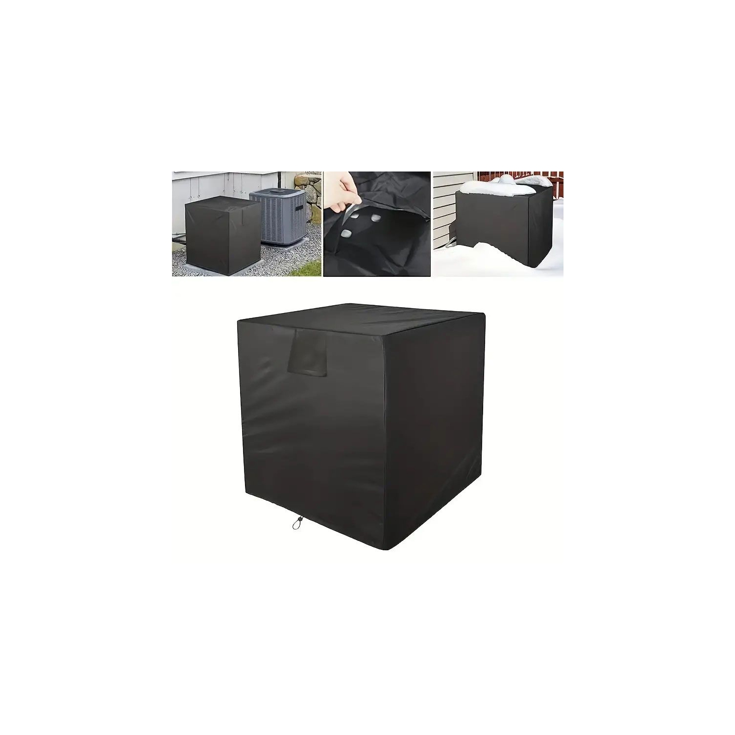 Air Conditioner Cover or for Barbecue Grills Cover- Durable AC Cover Water Resistant Fabric Windproof Design Outdoor Furniture Universal Cover with