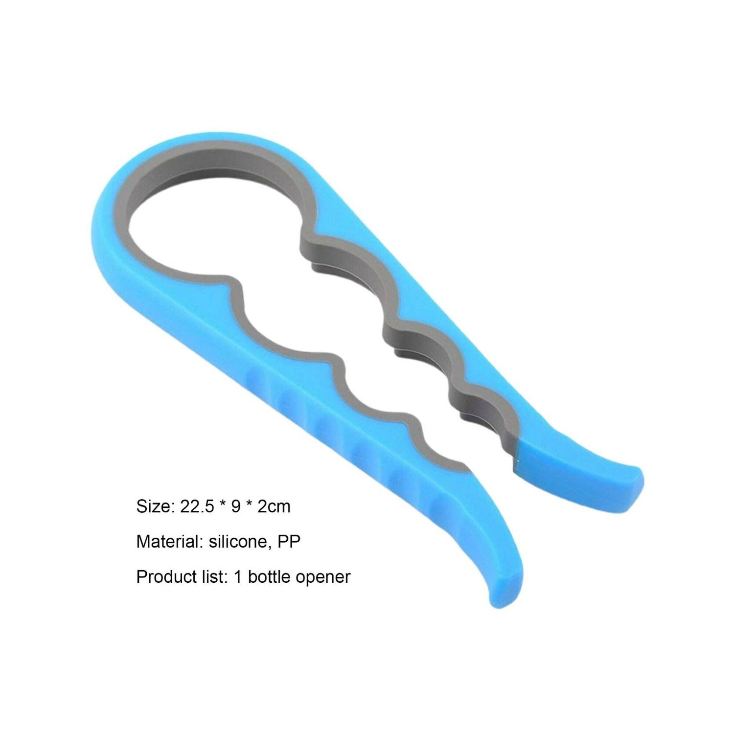 1PC ouvre-bocal 4-en-1 ergonomique multifonctionnel - ouverture sans effort pour les mains arthritiques, les aînés avec arthrite, faible prise -