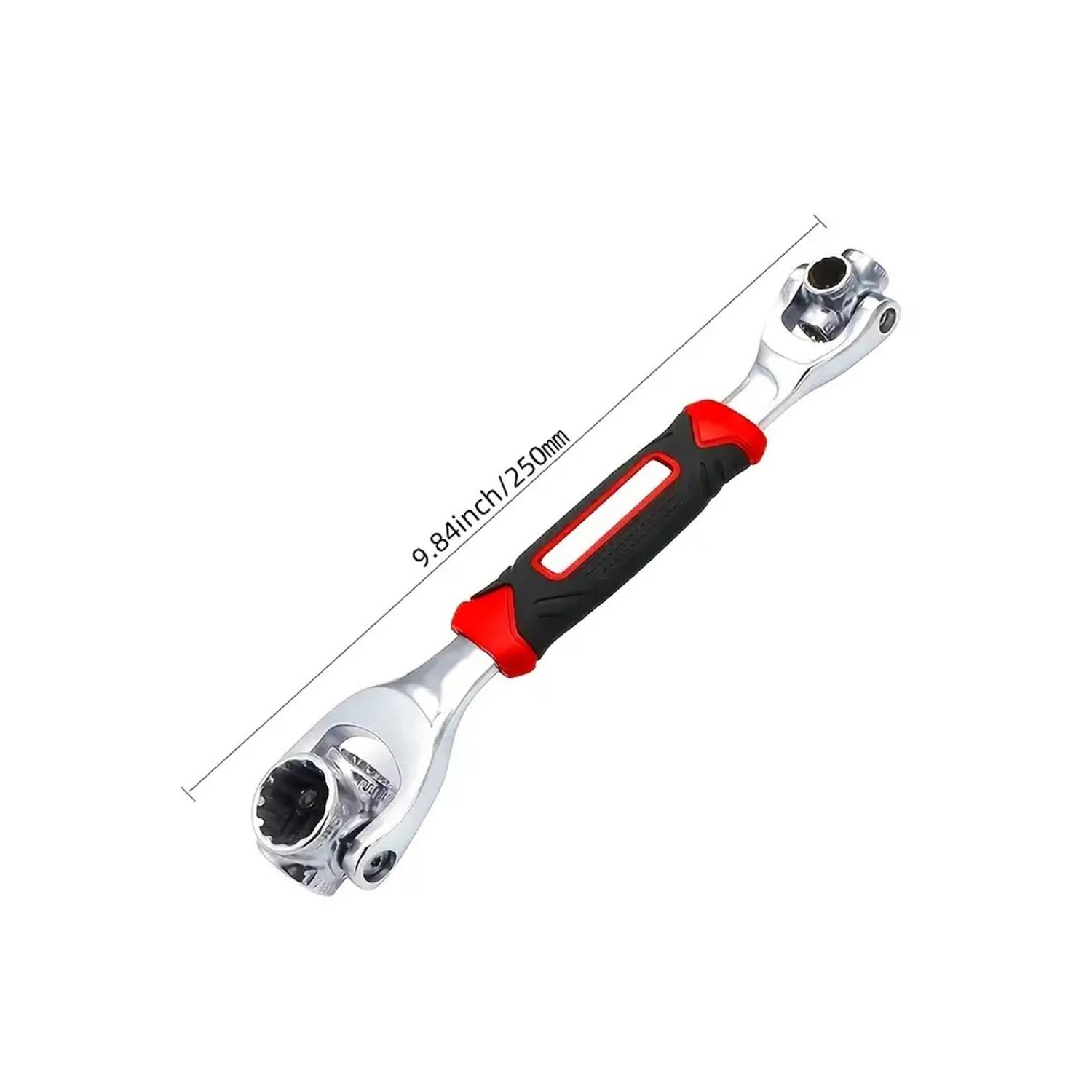 Clé à douille 1 pièces, clé à douille universelle multifonction avec tête rotative à 360 degrés, clé à ergot pour la réparation de la maison et de la