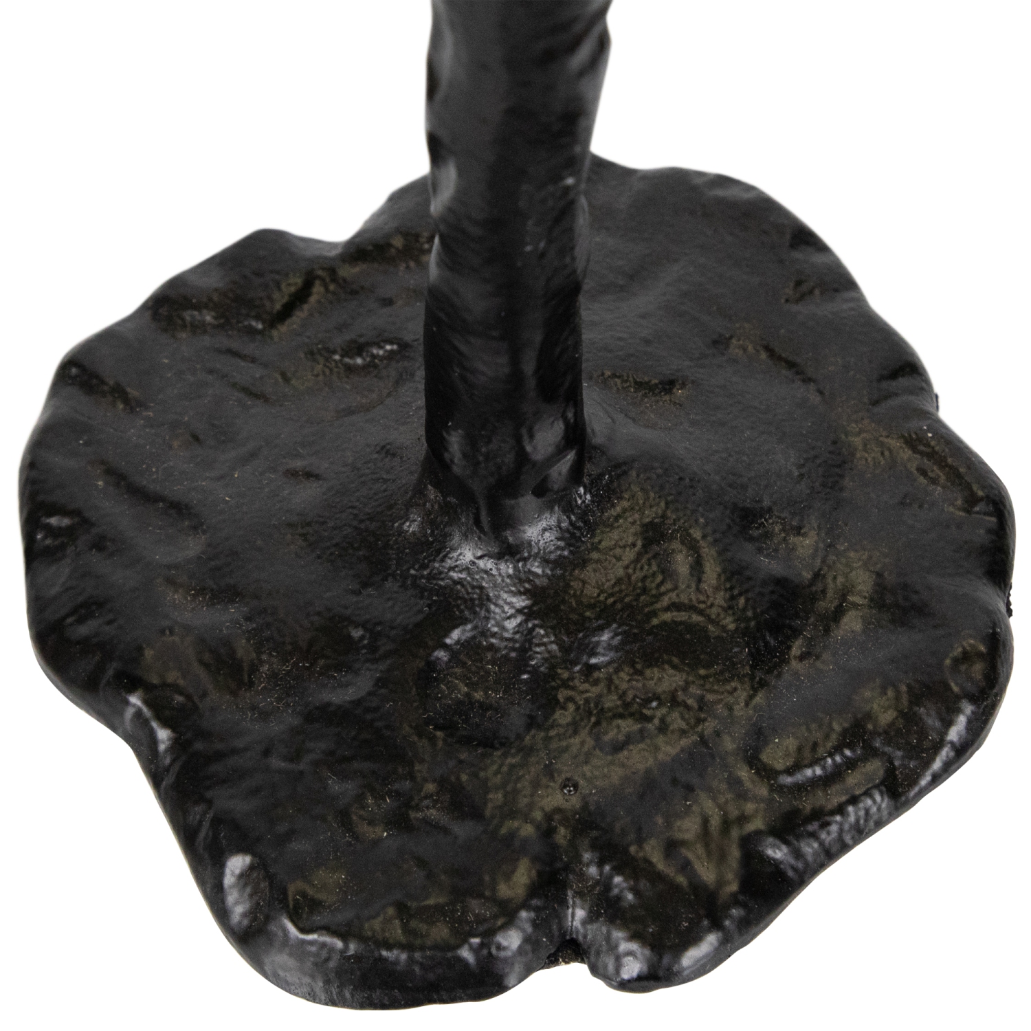 Bougeoirs minces en métal martelé, 16 po, noir, ensemble de 2