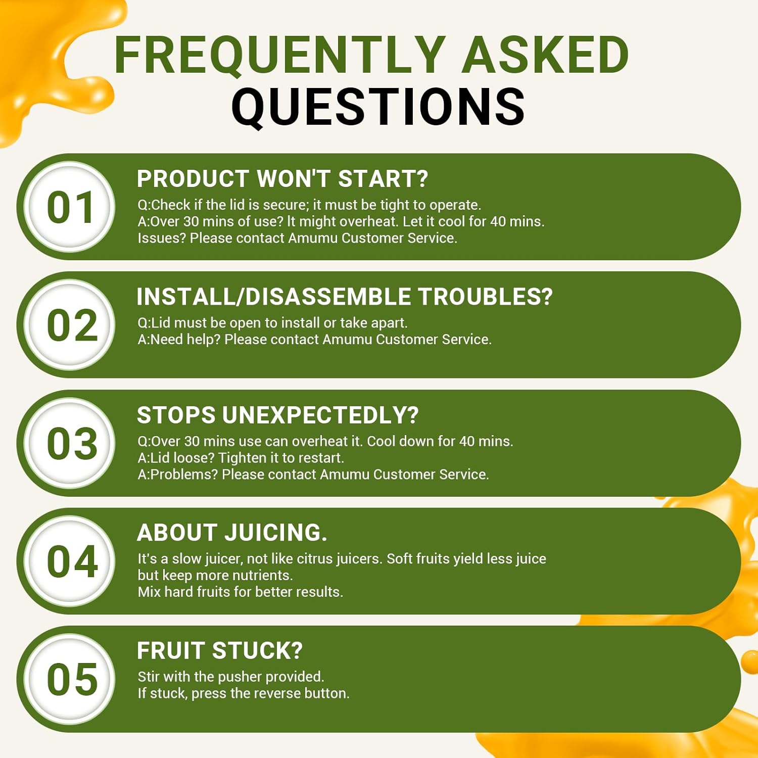 AMZCHEF – extracteur de jus masticateur à extraction lente et à extraction lente, 5,3 po, fruits entiers, machines d’extraction électrique à pression