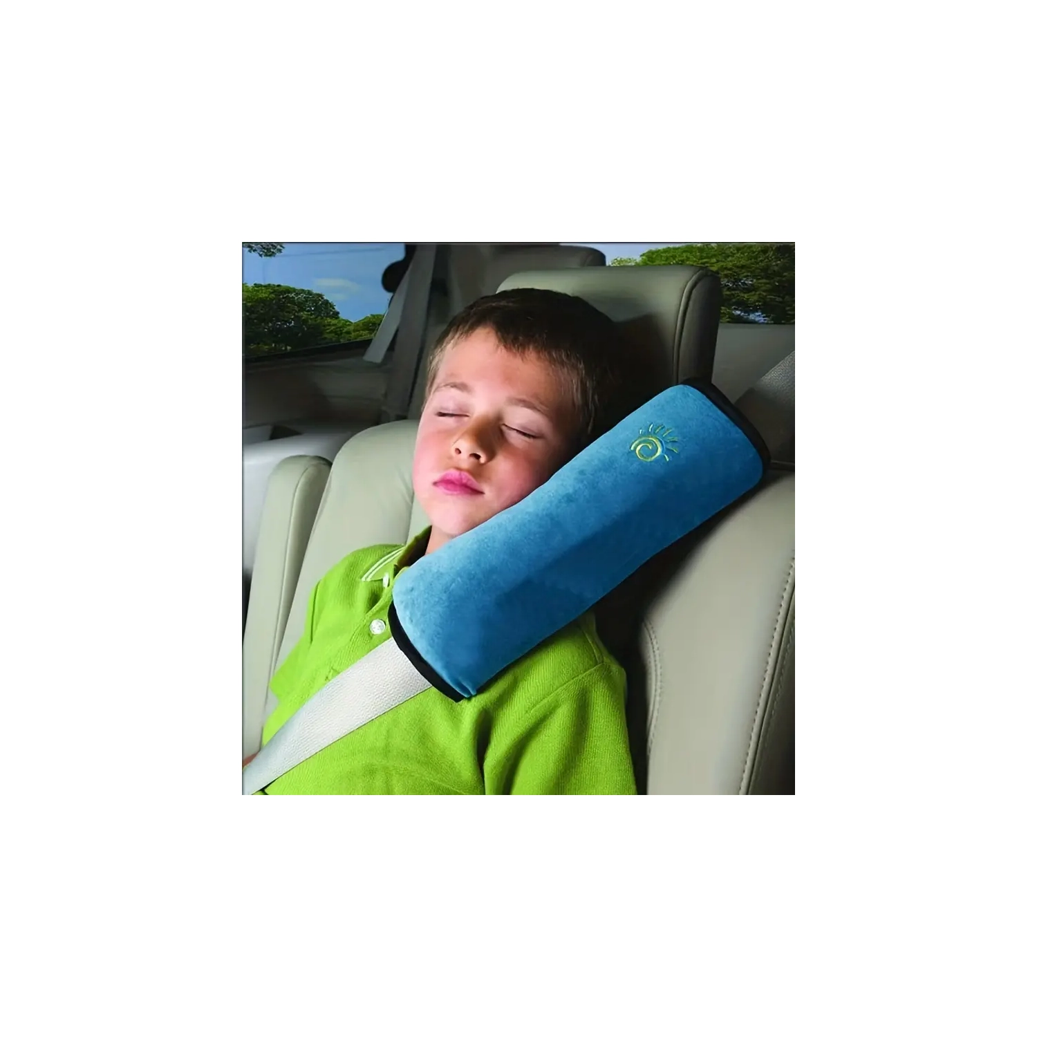 Car Seat Belt Cushion Pad for Kids - Comfortable Sleeping Travel Pillow and Neck Support, Right Side Placement, Universal Fit Safety Belt Cover for